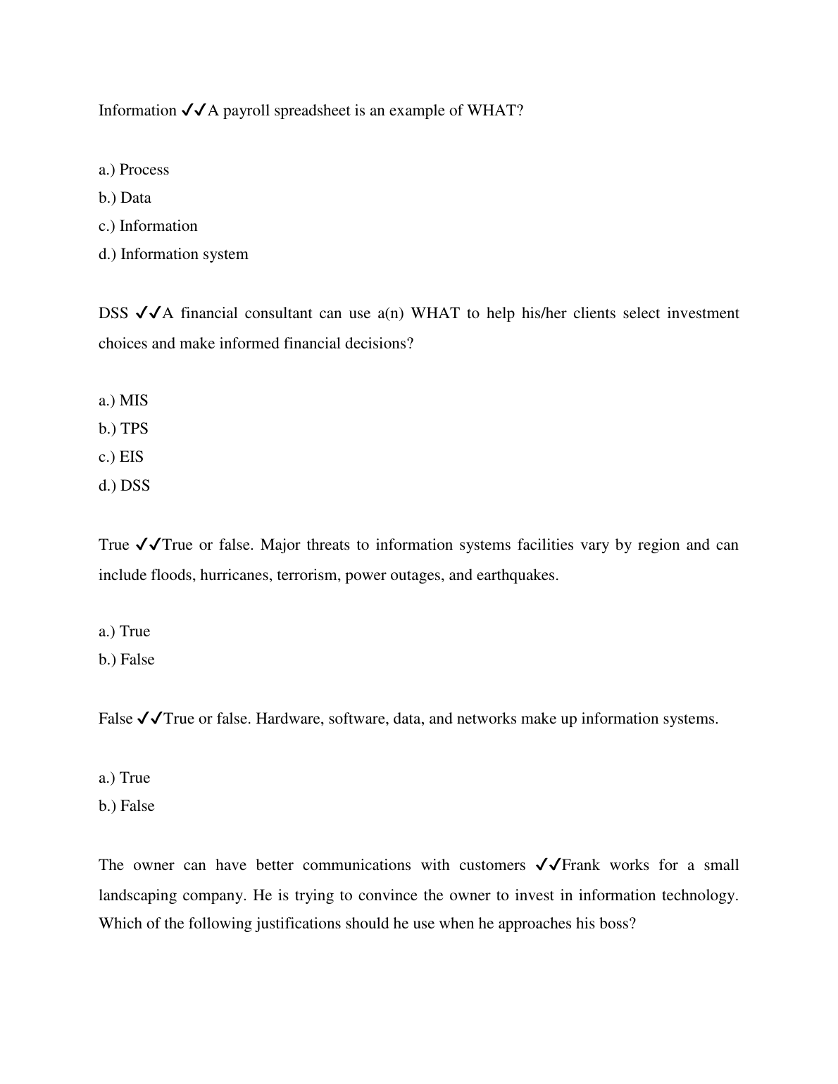 WGU C724 ISM Unit 2 Module 1 Revision Summary