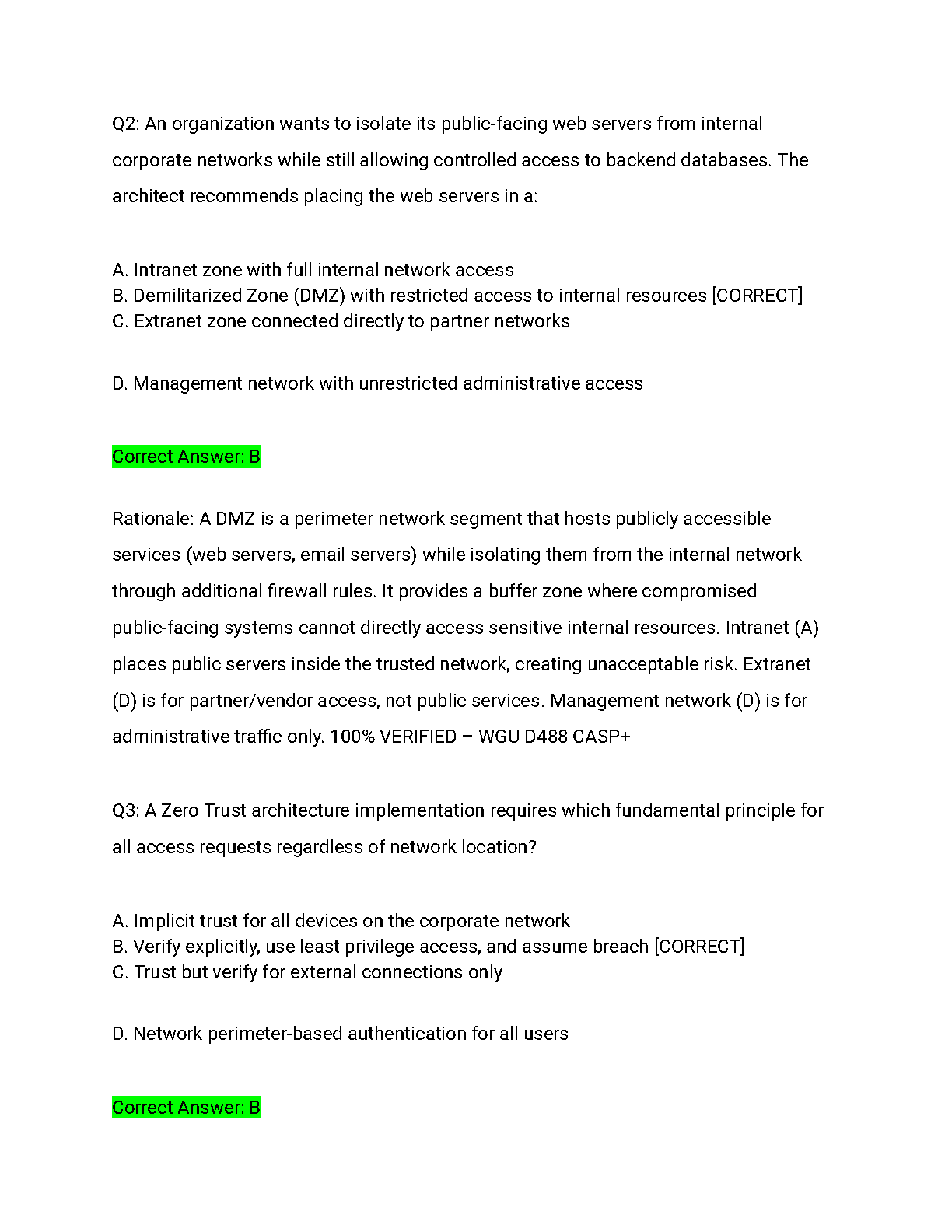CompTIA CASP+ D488 Exam Prep and Verified Answers Guide