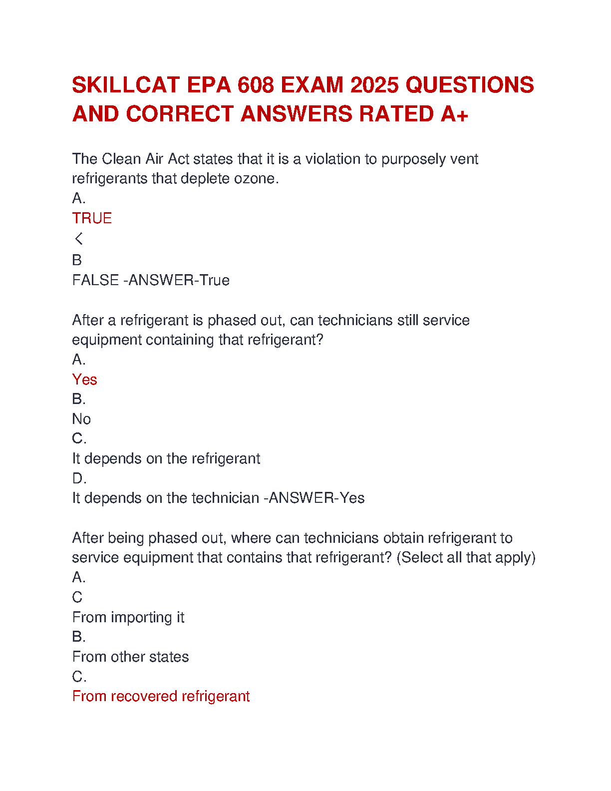 EPA 608 Practice Tests and Q&A Bank 2026/27 IMG-1
