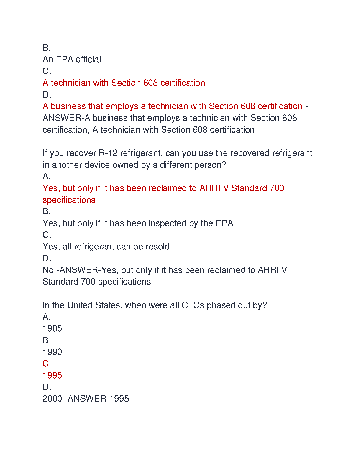 EPA 608 Practice Tests and Q&A Bank 2026/27 IMG-3