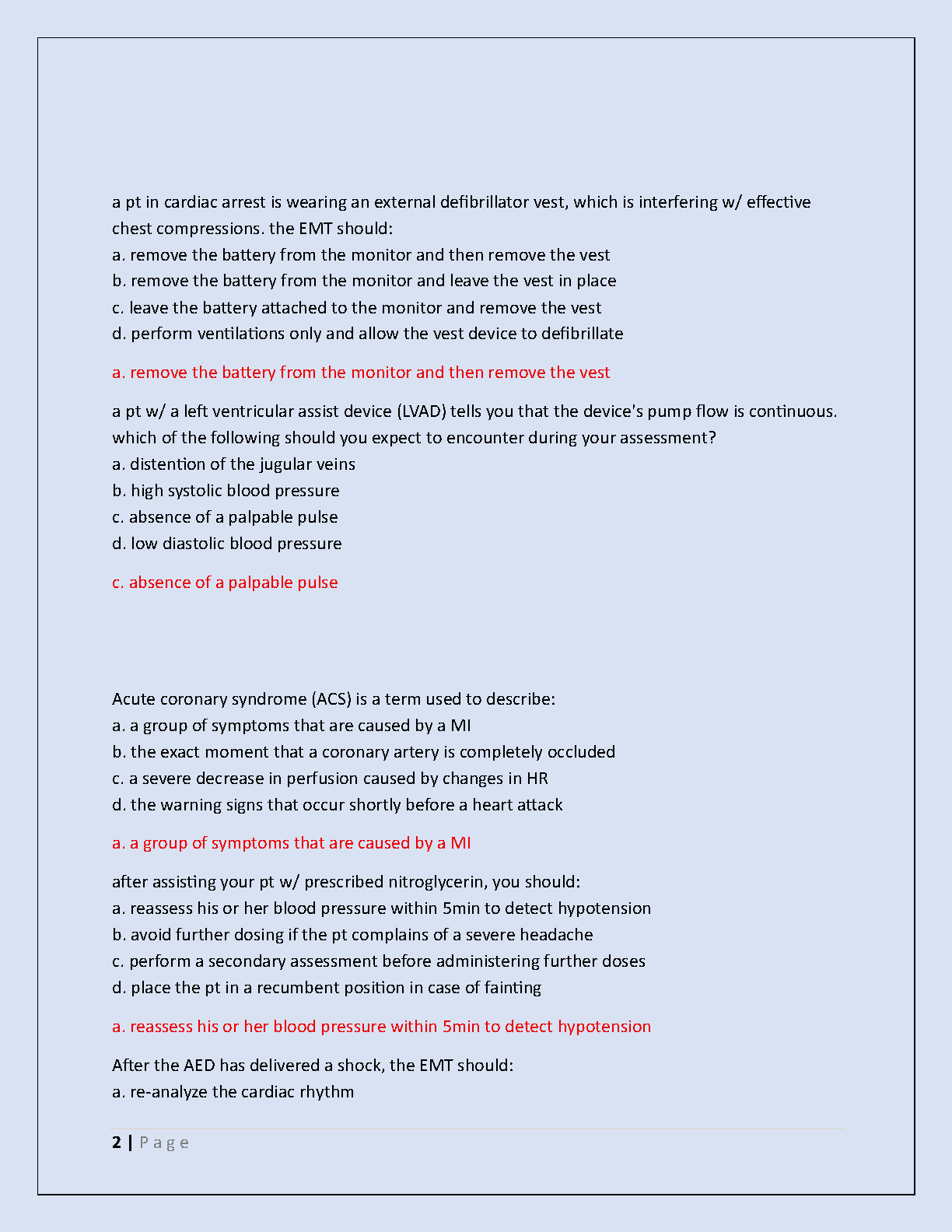 EMS JBL Final Exam Test Bank 2026 12th Ed AAOS Pollak Verified