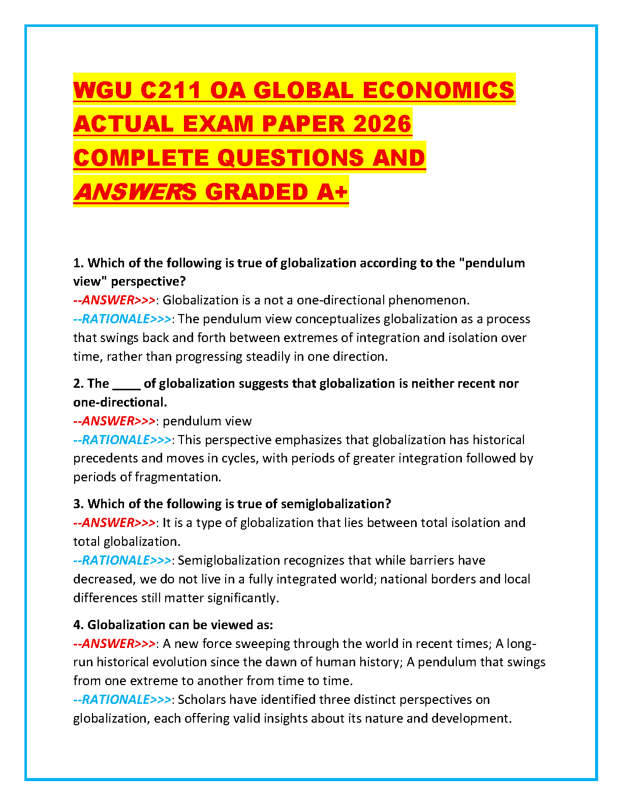 WGU C211 Global Economics OA Exam Questions 2025 IMG-1