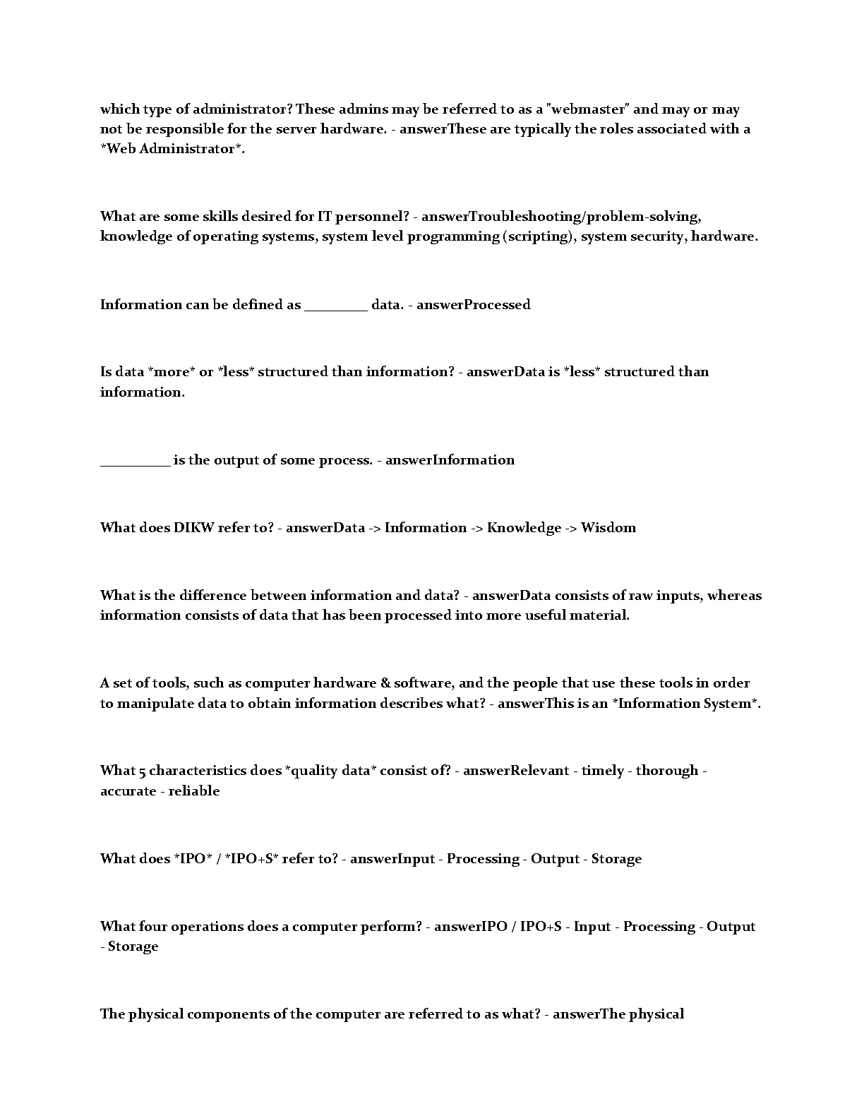 WGU C182 Intro to IT Flashcards Q&A 2023 Revision Aid