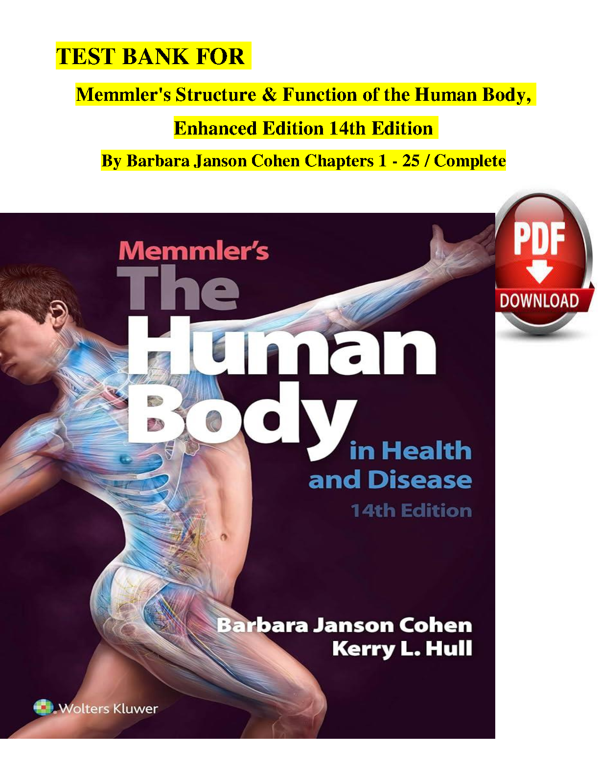 Memmler's Structure & Function of the Human Body 14th Editio