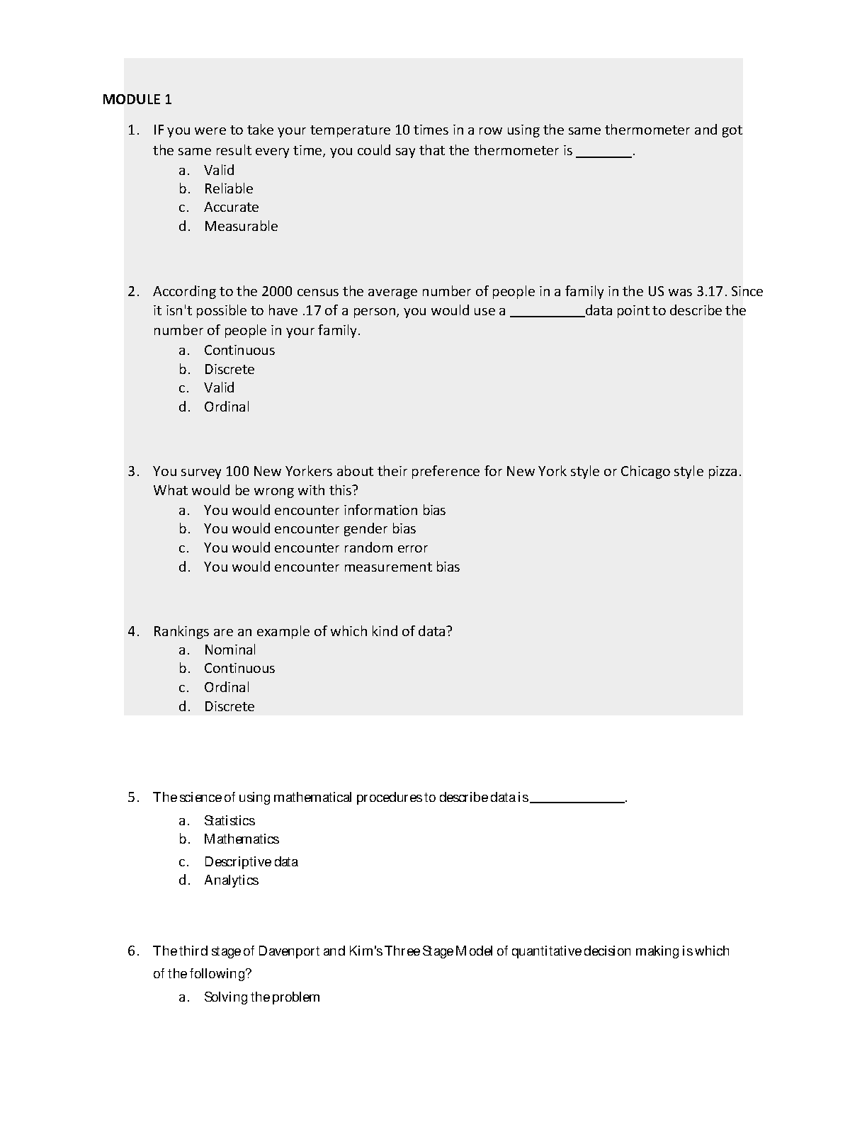 WGU C207 Data Driven Decision Making Test Bank IMG-3