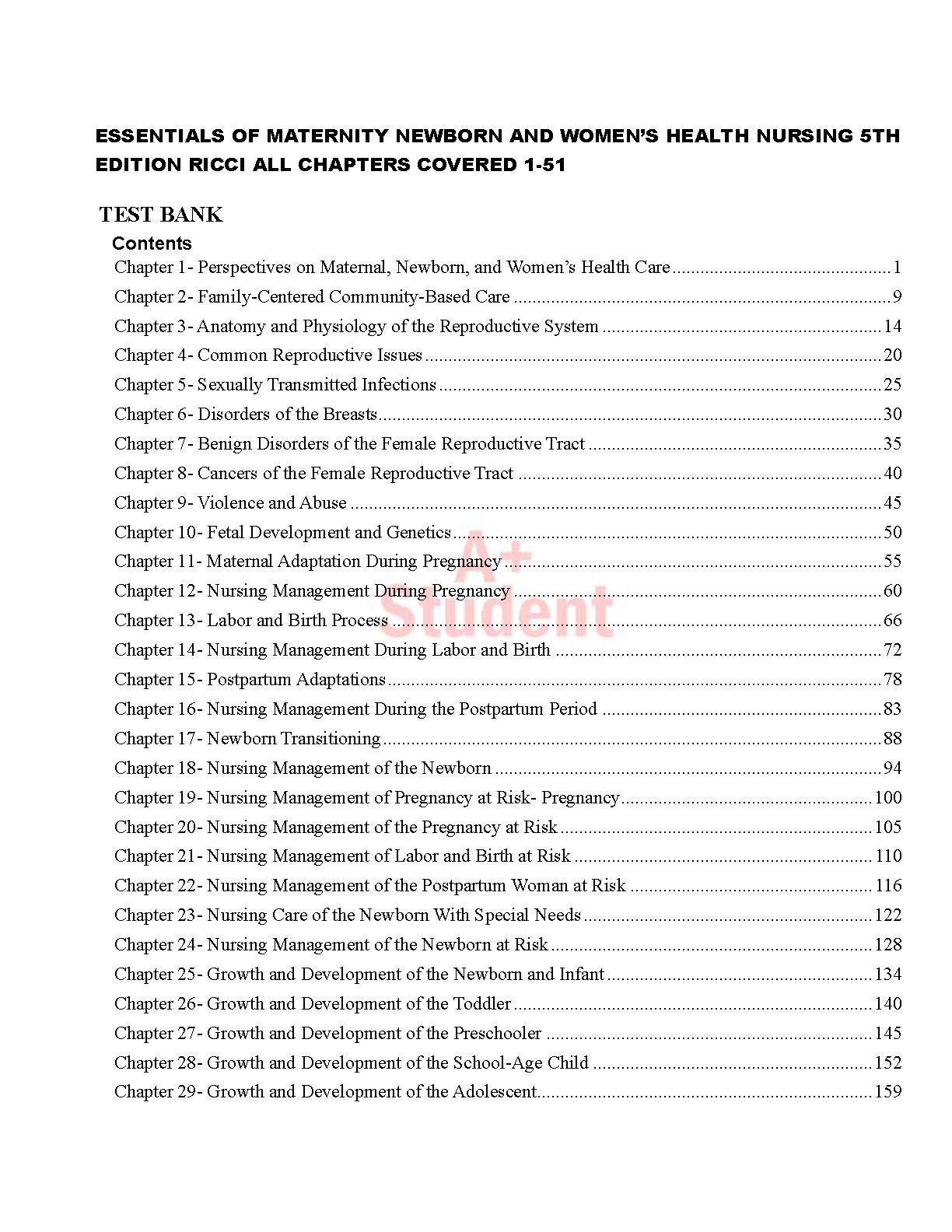Maternity Nursing Test Bank 5th Ed 2026/27 Solutions Guide IMG-3