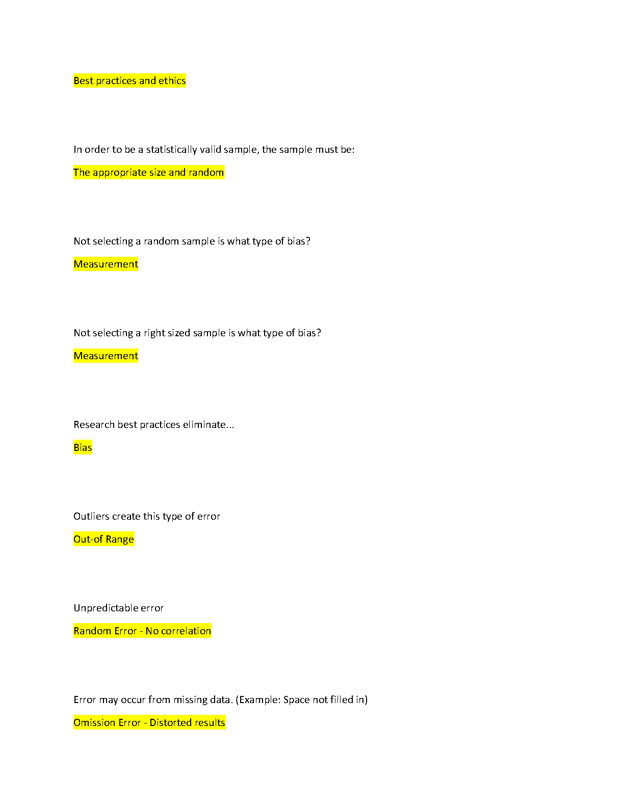 WGU C207 Test Bank Data Driven Decision Making