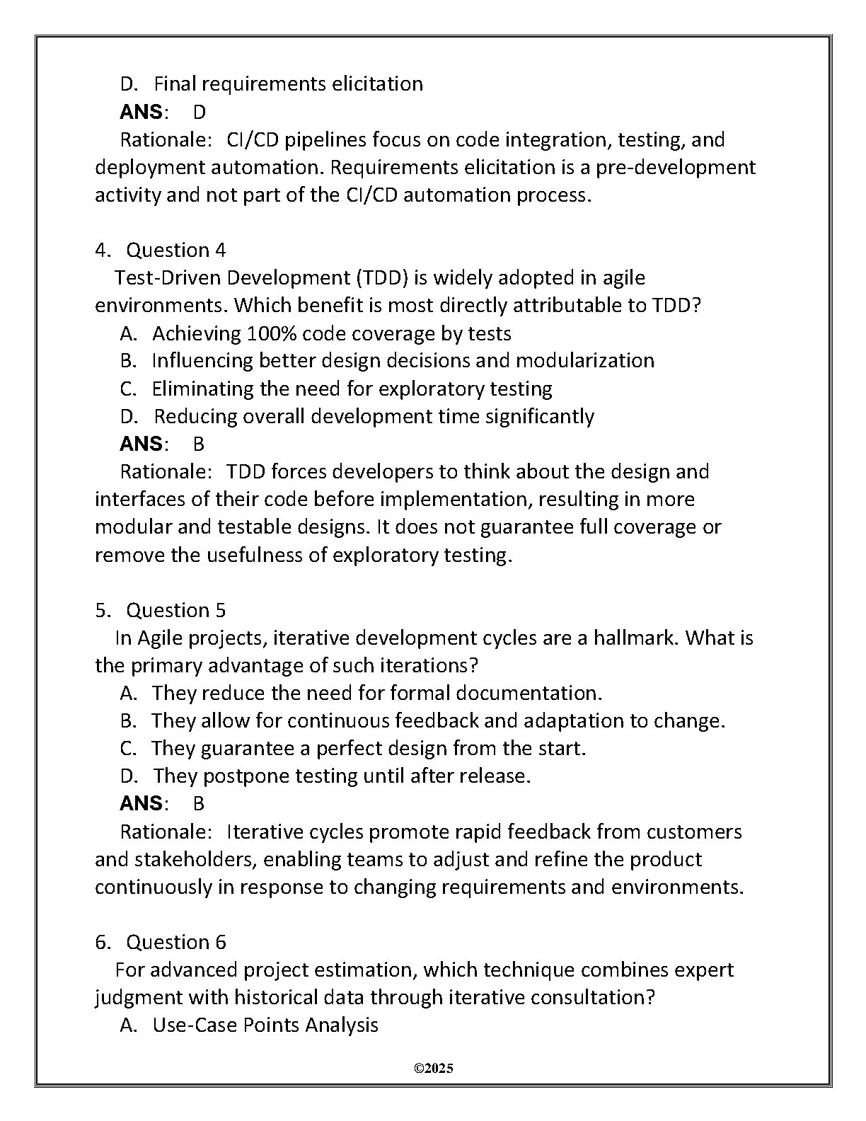 WGU D284 Software Engineering Exam Prep 2025/26 Q&A Guide IMG-3