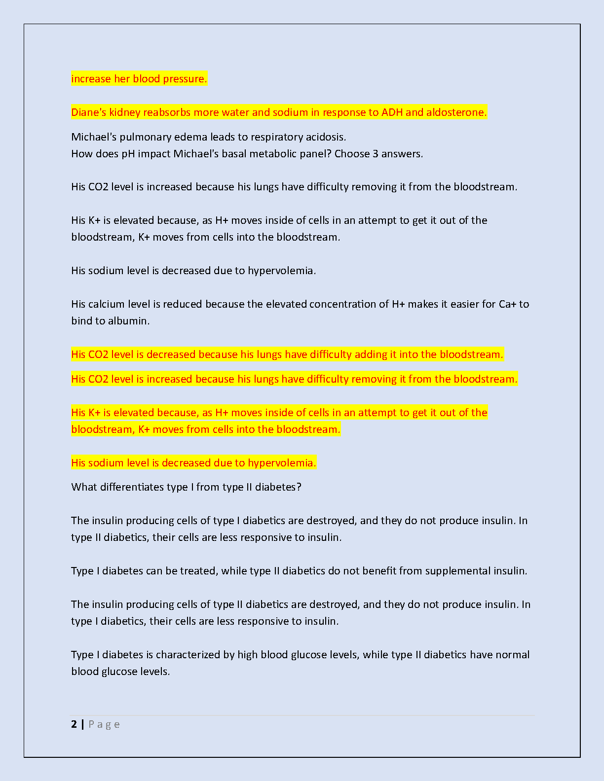 WGU D236 Pathophysiology Final Exam Study Guide and Answers