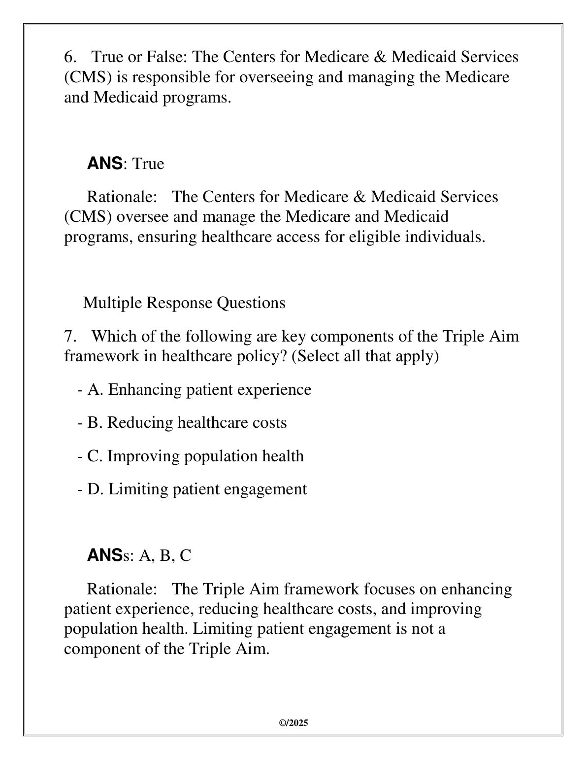 NURS 2650 Healthcare Policy Economics Exam Prep Study Guide IMG-1
