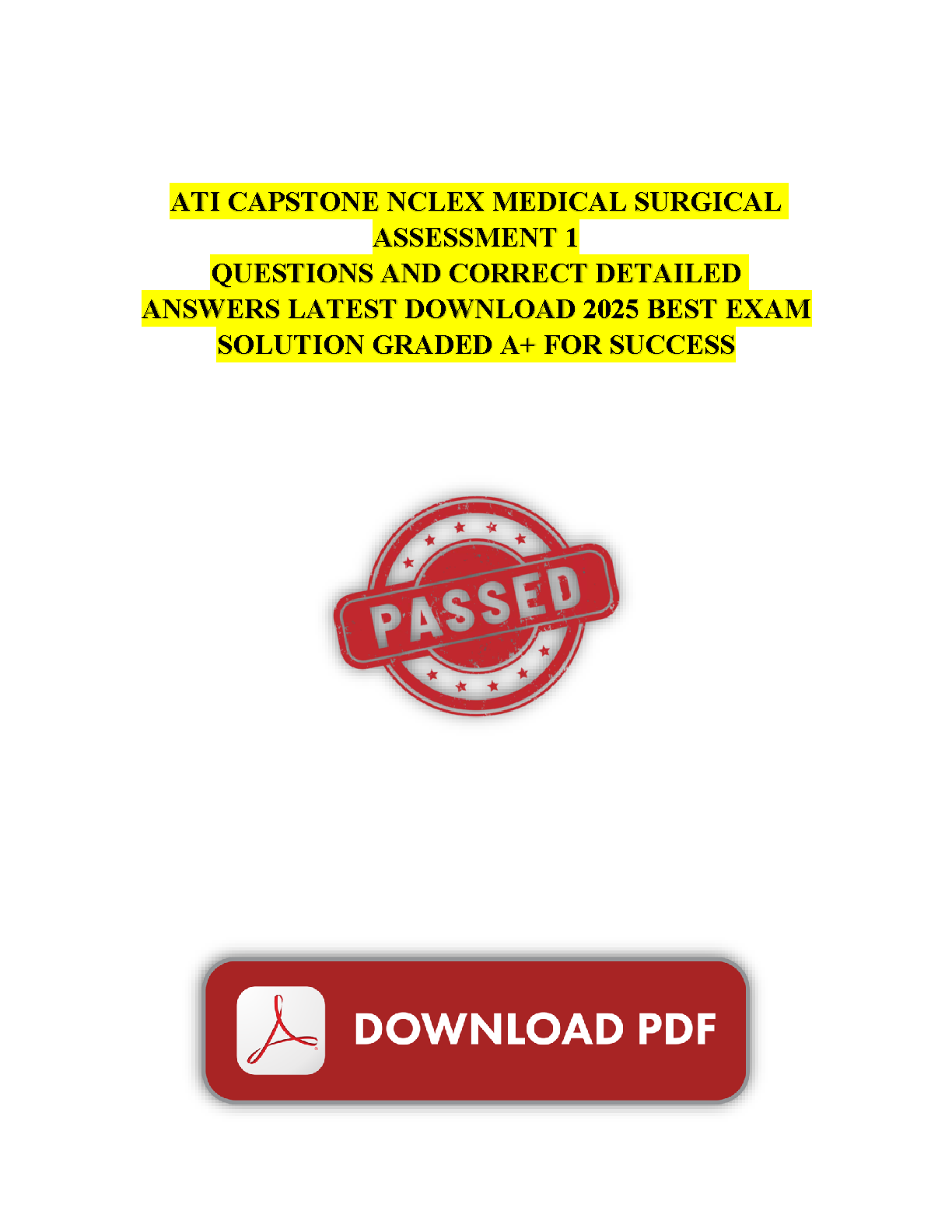 NCLEX Med Surg ATI Capstone Practice Qs A's 2026/27 Guide IMG-1