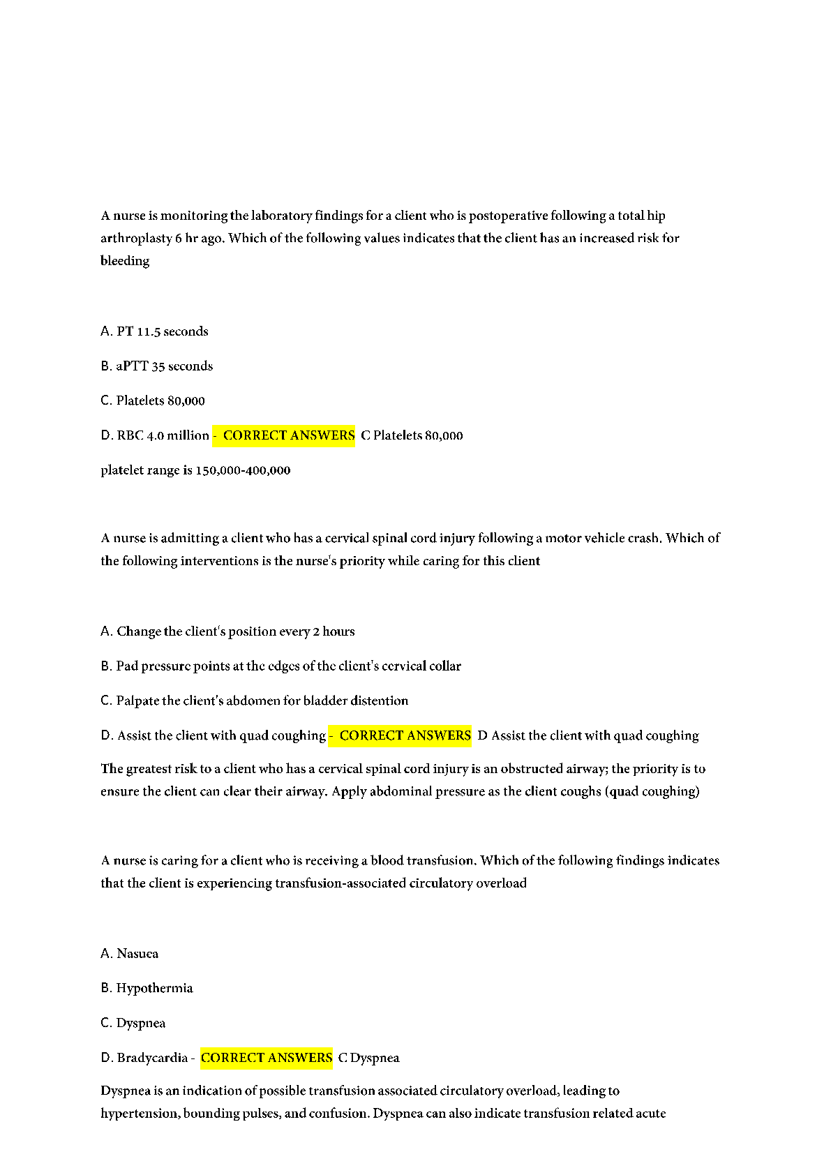 NCLEX Med Surg ATI Capstone Practice Qs A's 2026/27 Guide