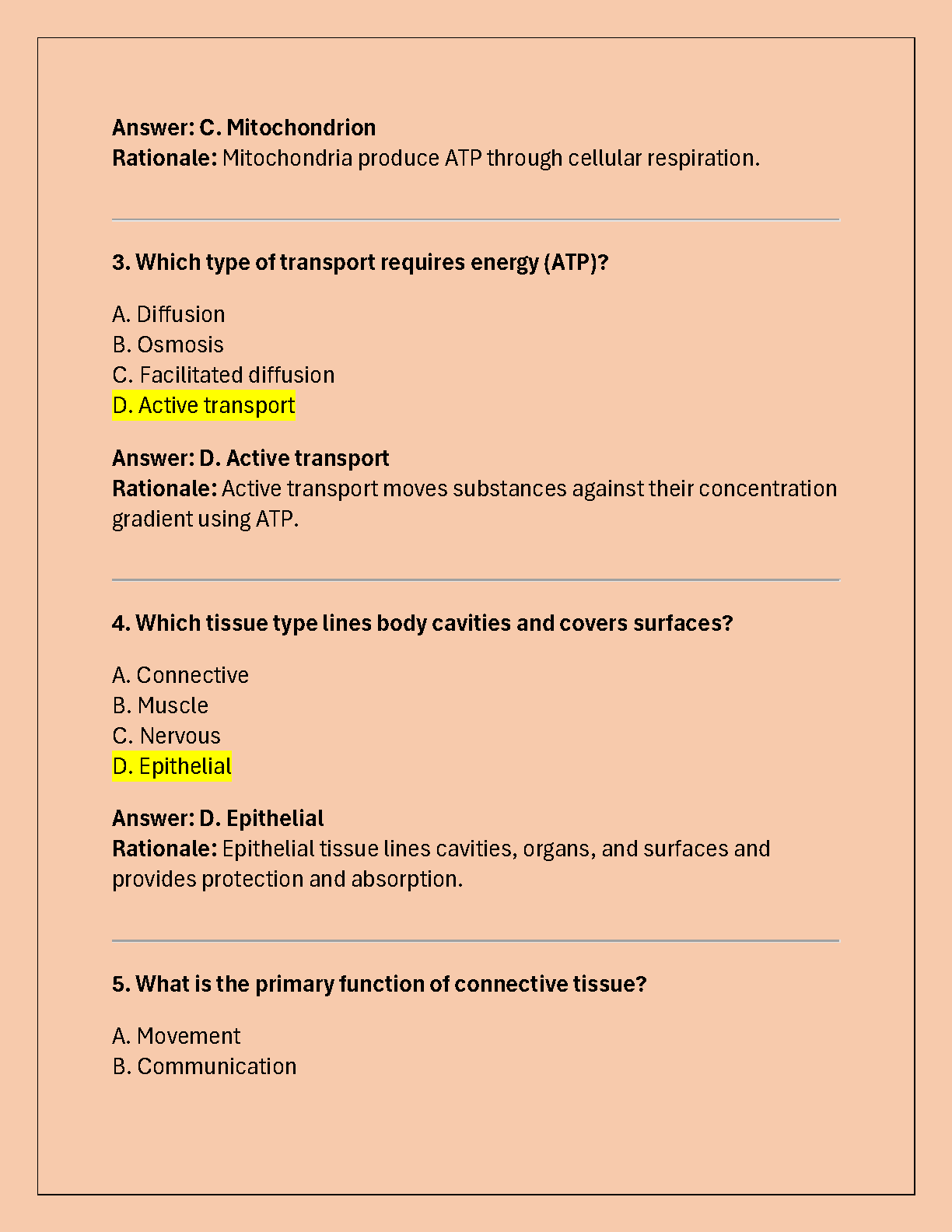 WGU D312 Anatomy Physiology OA Test Bank 2025