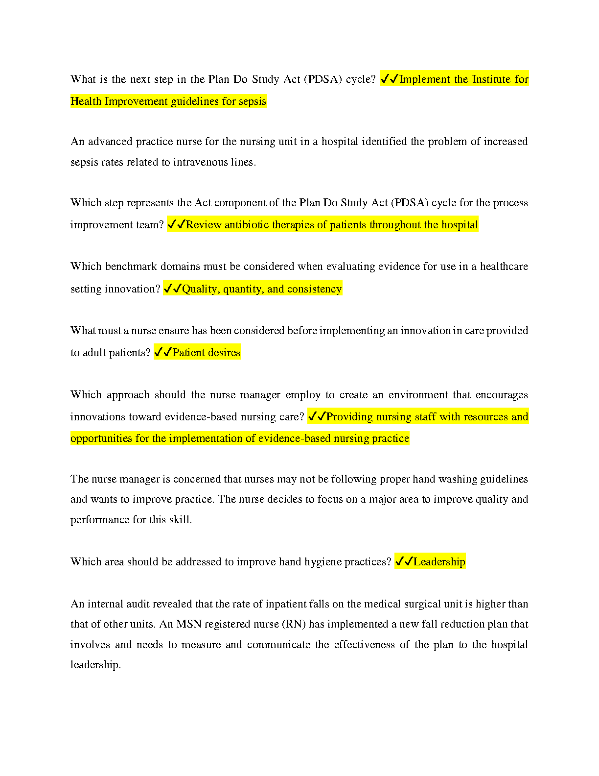 WGU C157 Study Guide & Q/A Bank 2024-2025