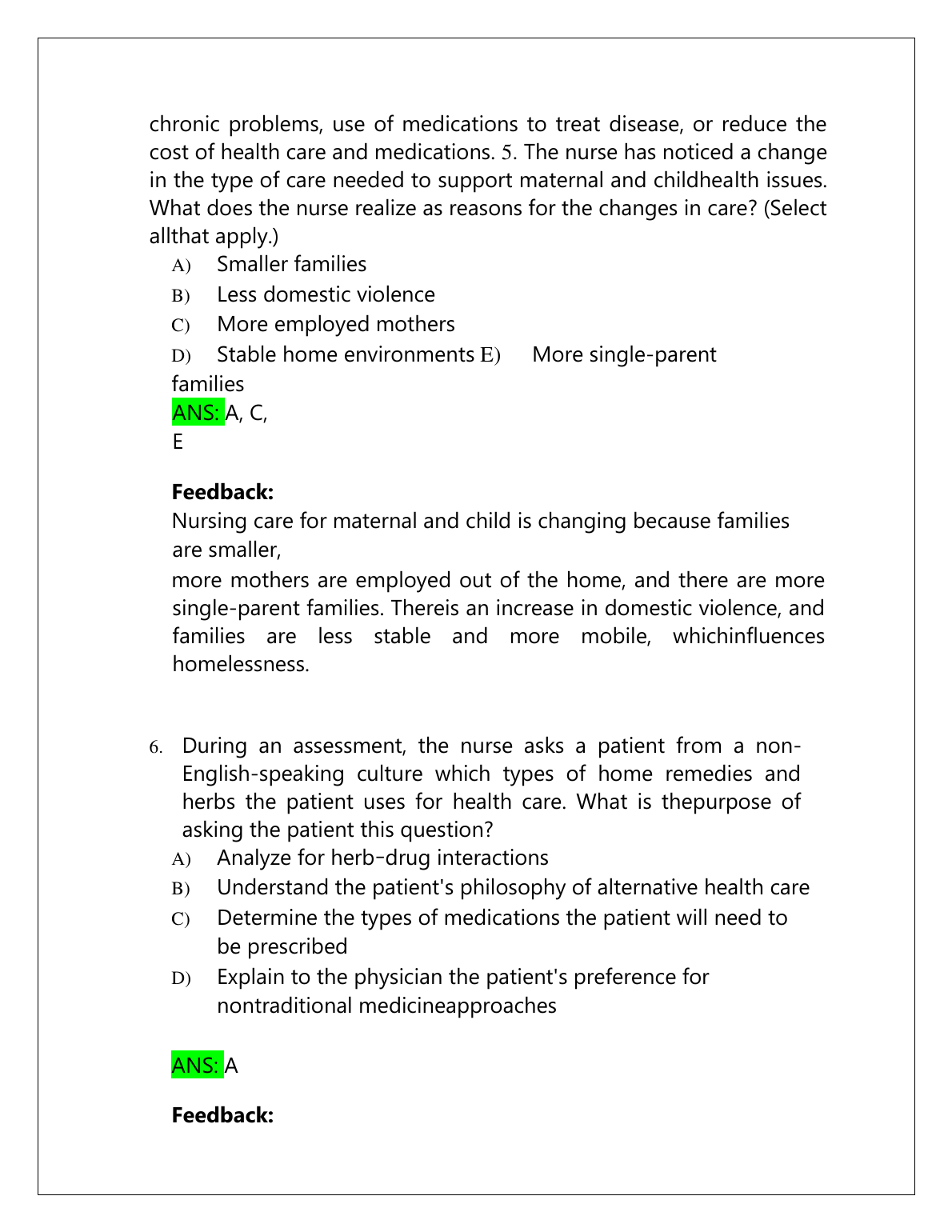 Silbert-Flagg Mat Child Nursing Test Bank 2026/27 Edition IMG-1