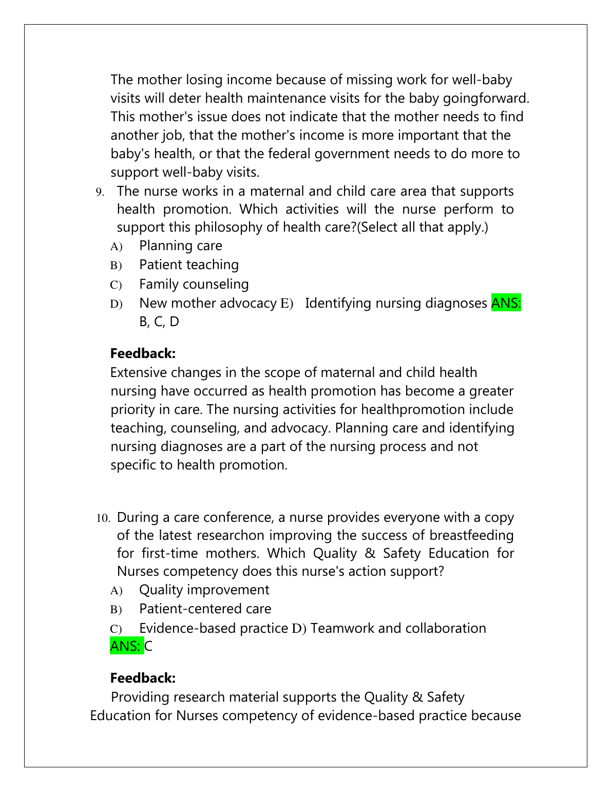 Silbert-Flagg Mat Child Nursing Test Bank 2026/27 Edition IMG-3