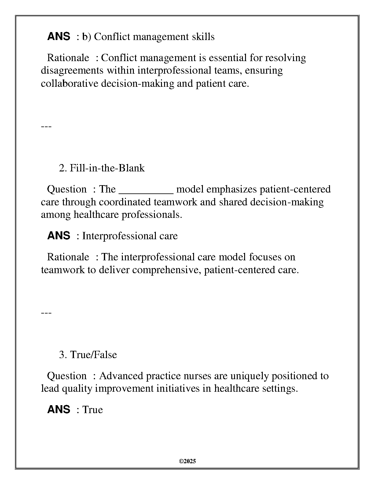 WGU NURS 5202 Advanced Nursing Roles Exam Review Questions