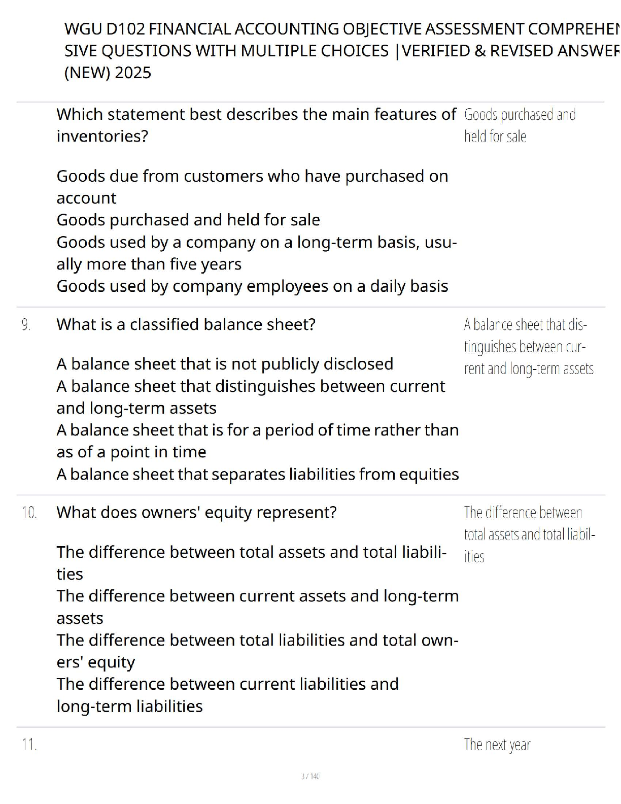 WGU D102 Financial Accounting Exam Questions & Answers 2025 IMG-3