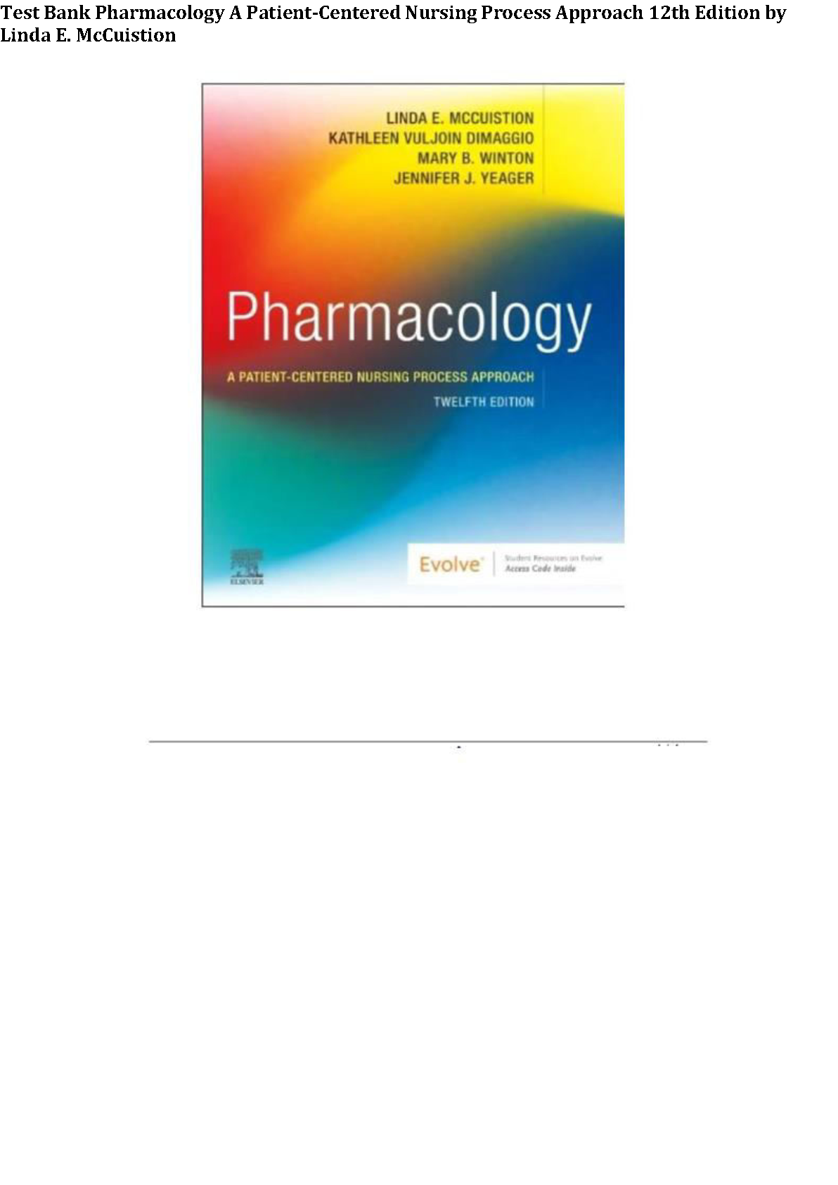 Nursing Pharmacology Test Bank 12e 2026/27 IMG-1