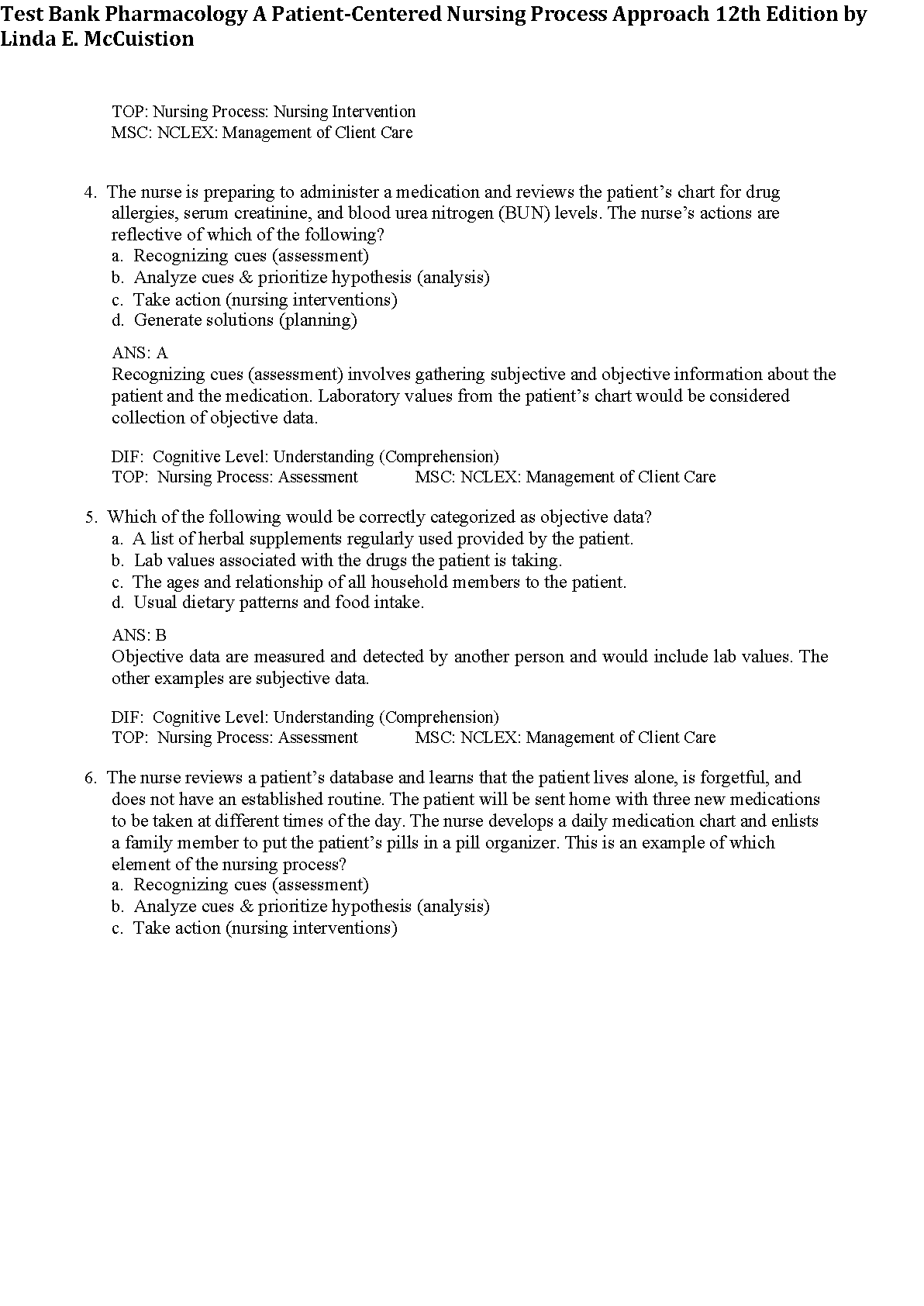 Nursing Pharmacology Test Bank 12e 2026/27 IMG-3