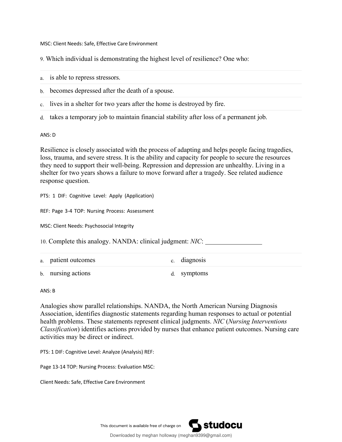 Mental Health Care 8e Test Bank | Nursing Exam Prep 2026/27