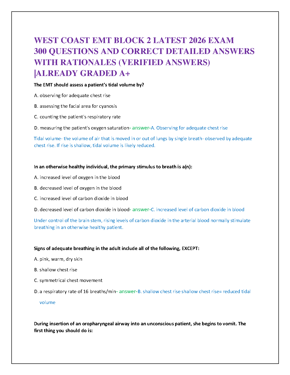 EMT Block 2 Exam Prep 2026/27 | West Coast & AAOS Guide IMG-1
