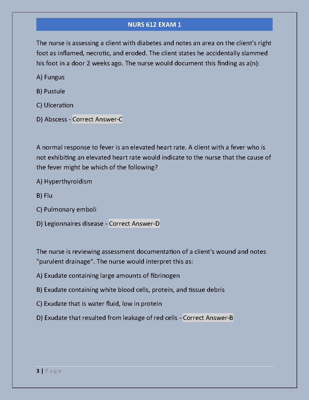NURS 612 Exam 1 Test Bank 2025-2026 With Verified Answers IMG-3