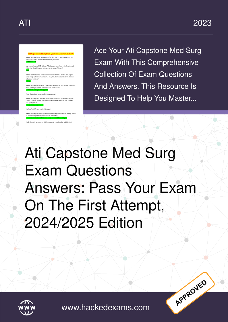 ATI Capstone Med Surg Qs & A 2026/27