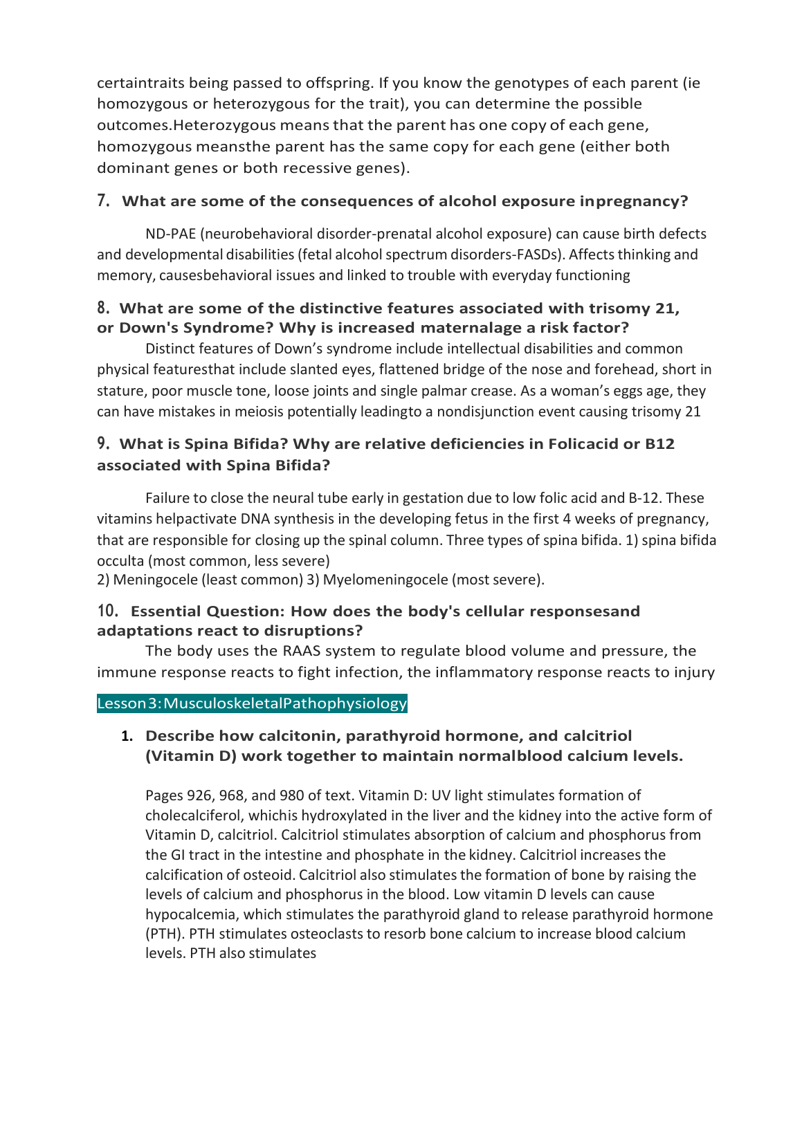 WGU D236 Pathophysiology Exam Study Guide 2024/2025 IMG-3
