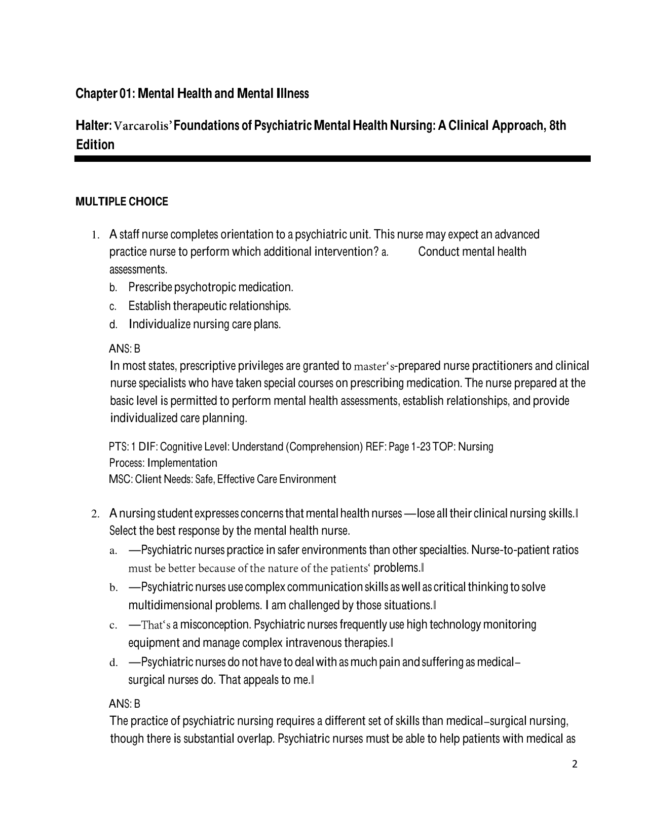 Foundations of Psychiatric Mental Health Nursing 8th Edition