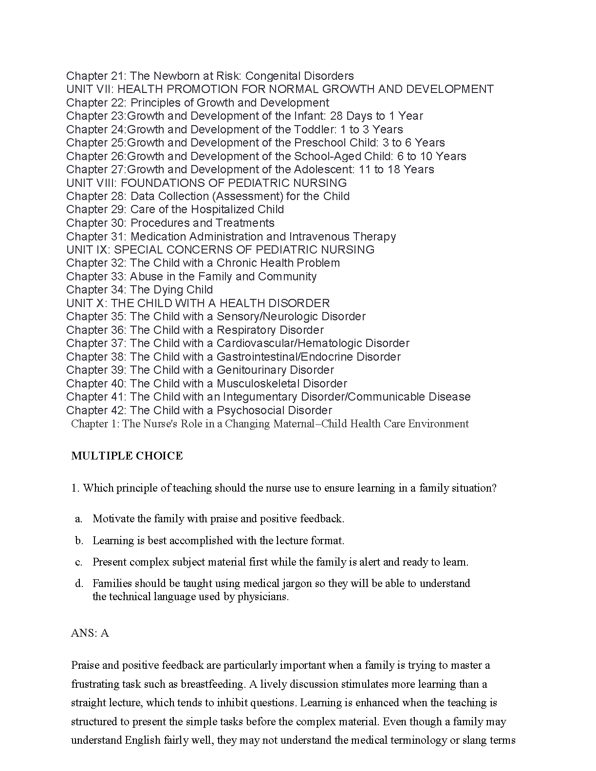 Maternity & Pediatric Nursing Test Bank 4th Ed 2026/27