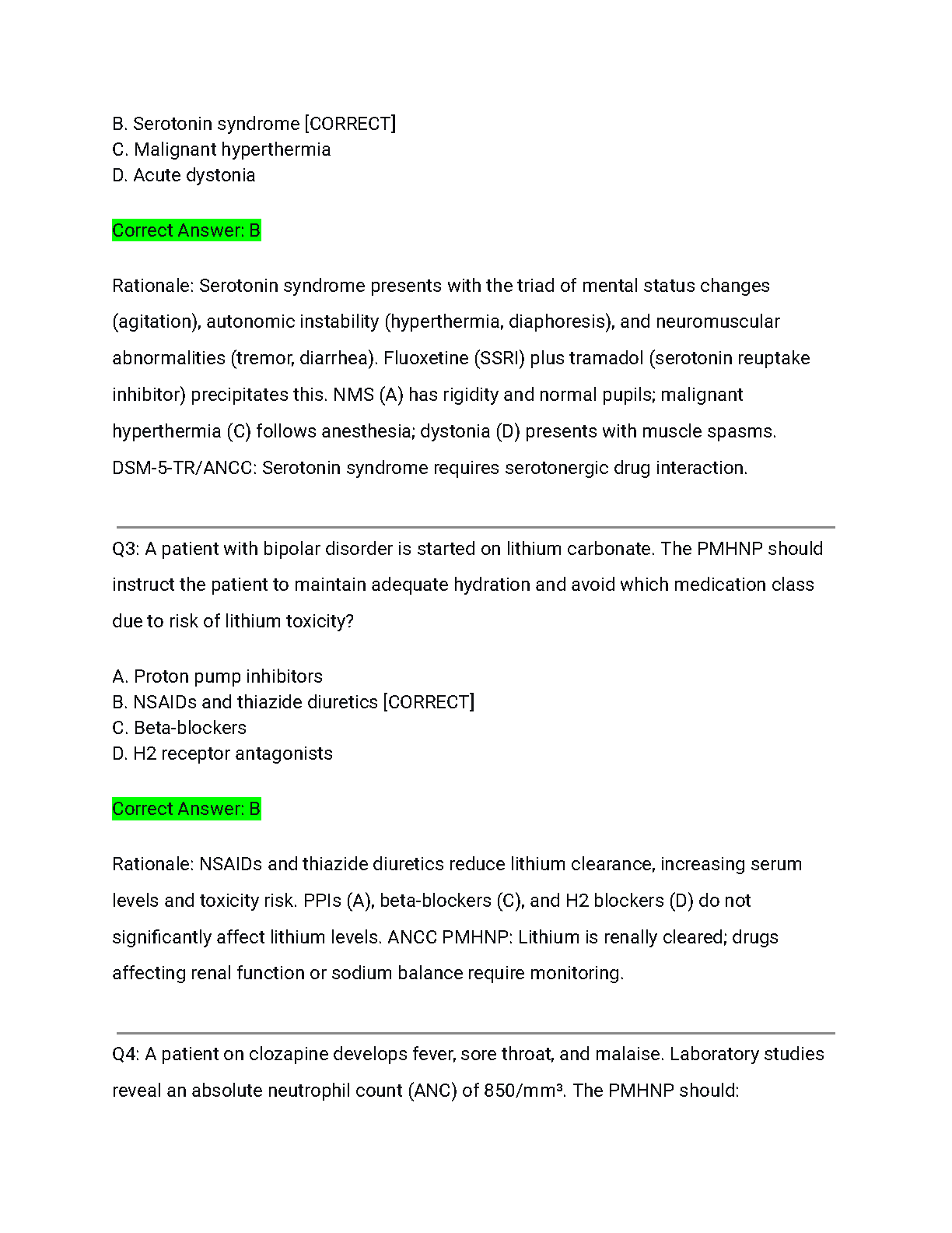 PMHNP Board Exam Study Guide Psychopharm and Patho 2026