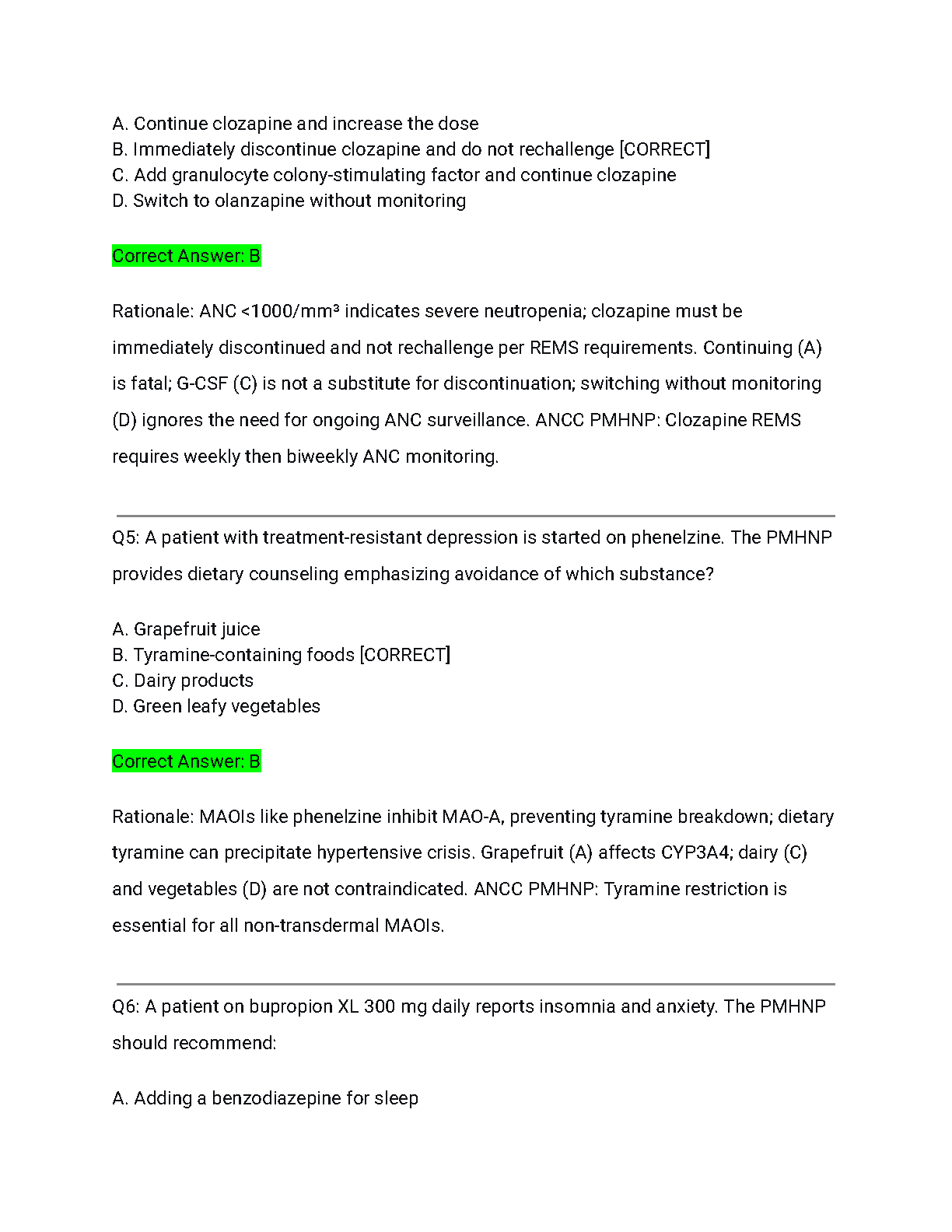 PMHNP Board Exam Study Guide Psychopharm and Patho 2026 IMG-3