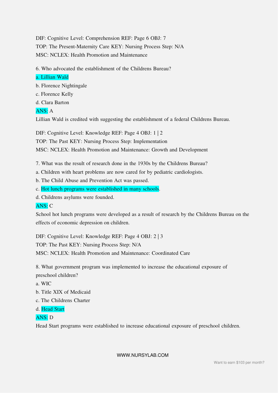 Maternity Pediatrics Nursing Test Bank 2026/27 Edition IMG-1