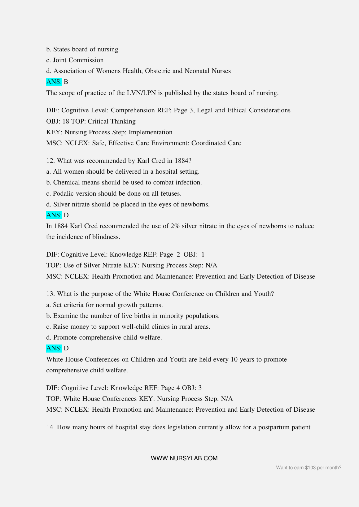 Maternity Pediatrics Nursing Test Bank 2026/27 Edition IMG-3