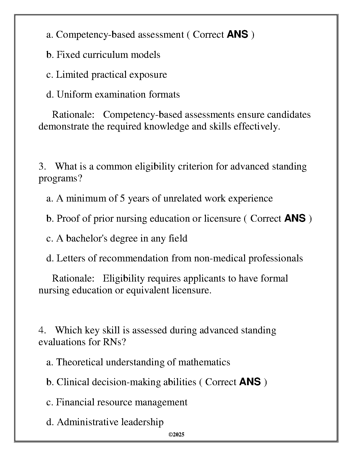 WGU NURS 2000 Study Guide 2025 | RN Licensing Prep