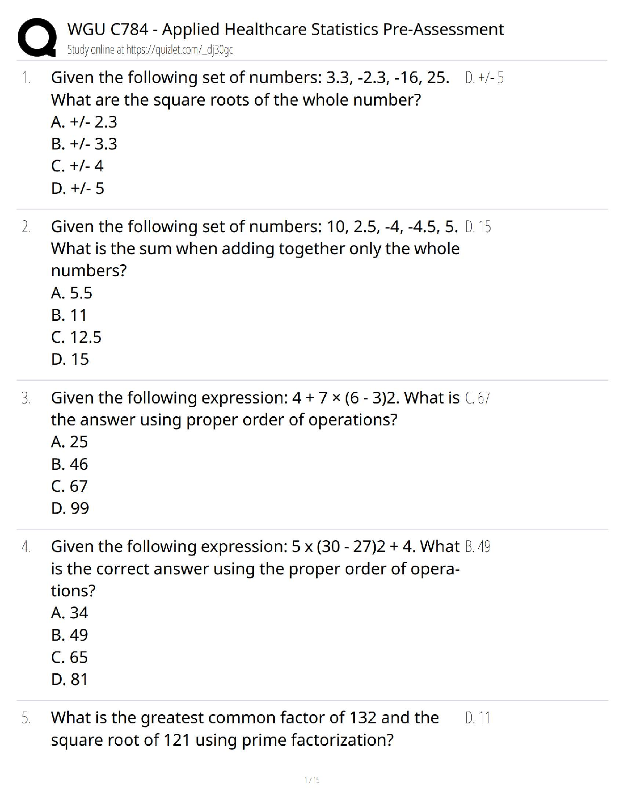 WGU C784 Applied Healthcare Stats Test Bank 2025/2026 IMG-1