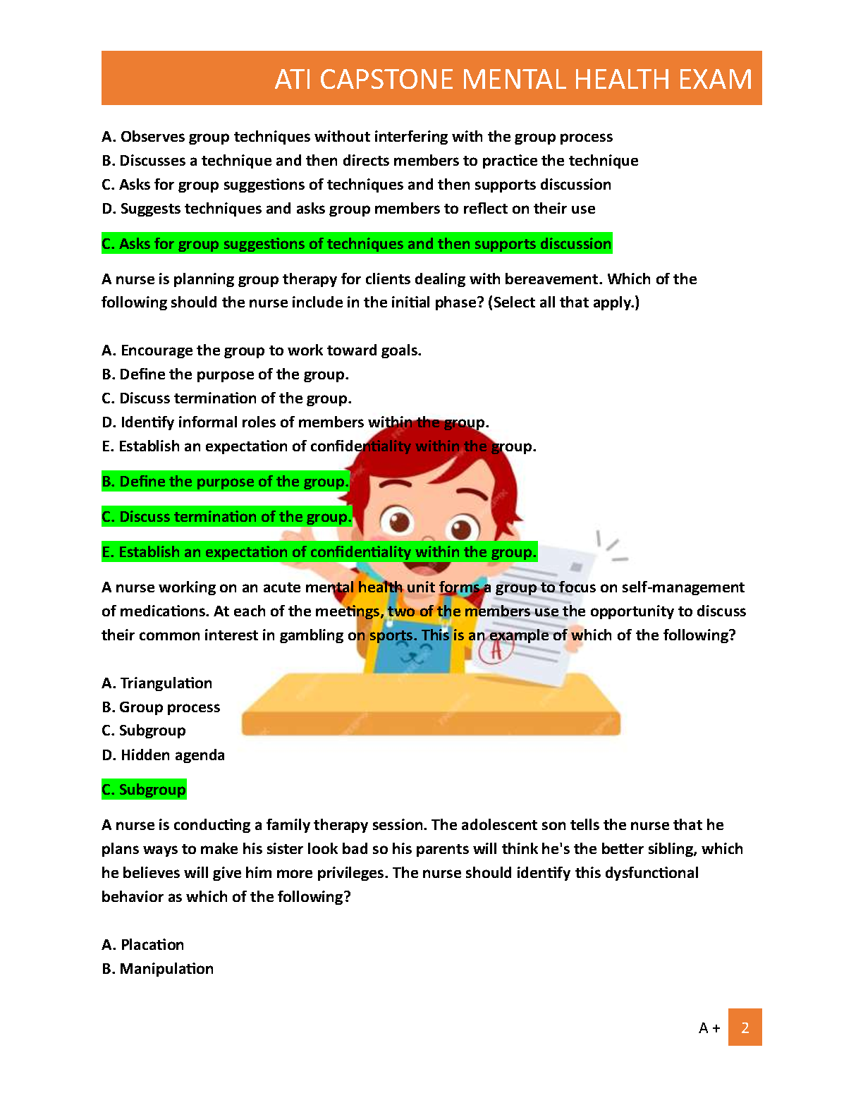 ATI Mental Health Capstone Study Guide 2025