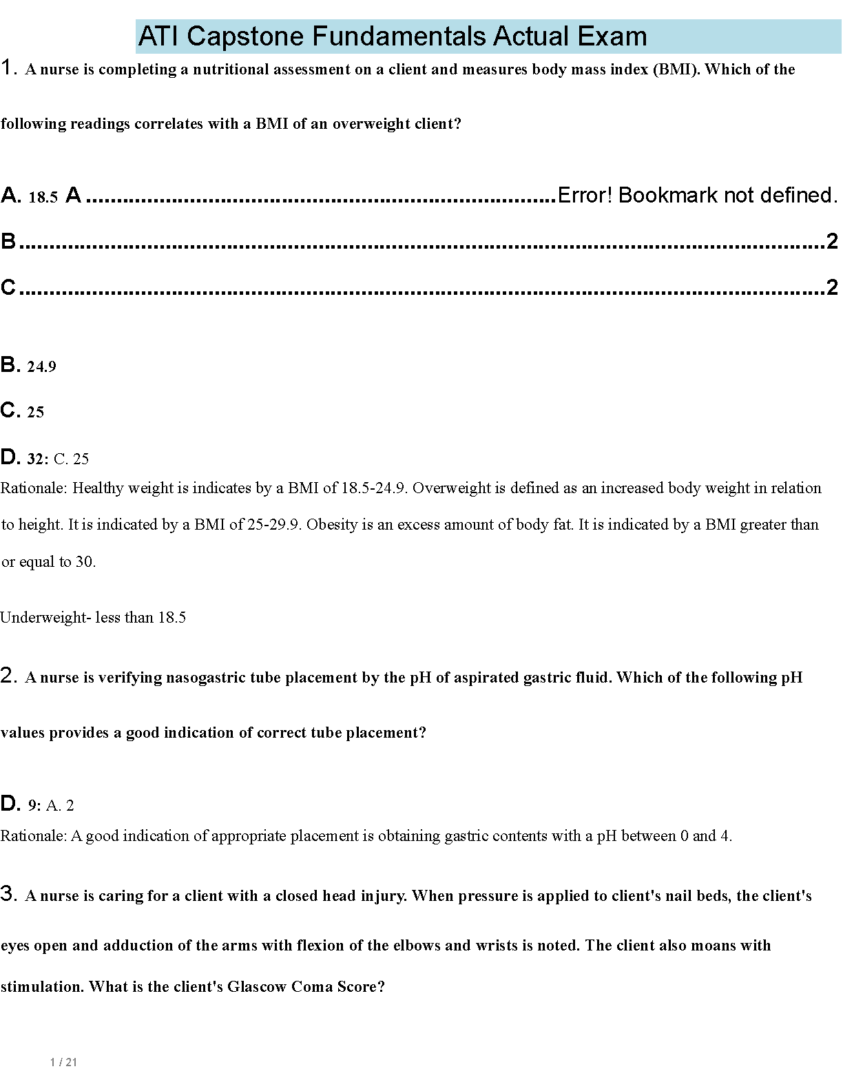 ATI Capstone Fundamentals Exam Prep 2026/27 Questions IMG-1