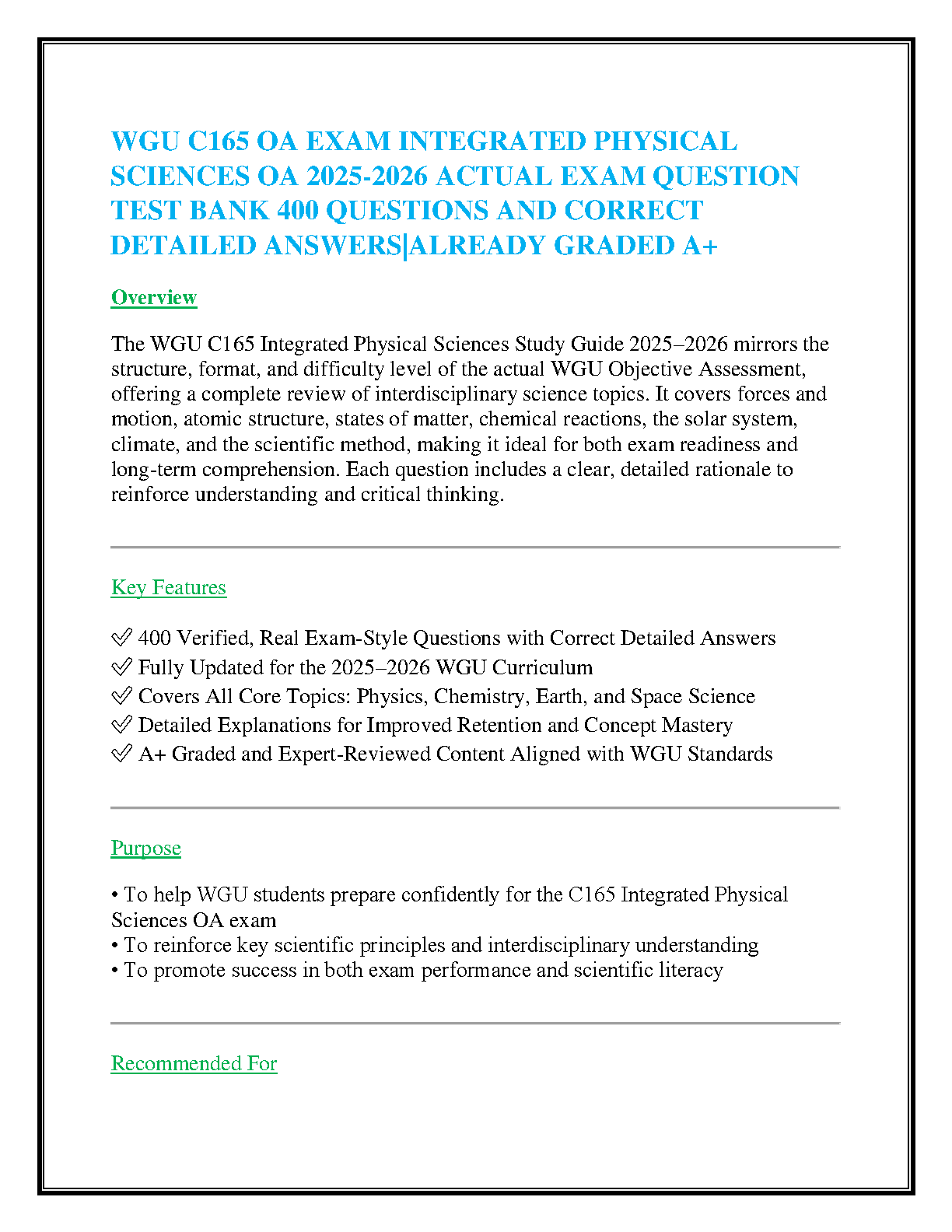WGU C165 Integrated Physical Sciences Test Bank IMG-1