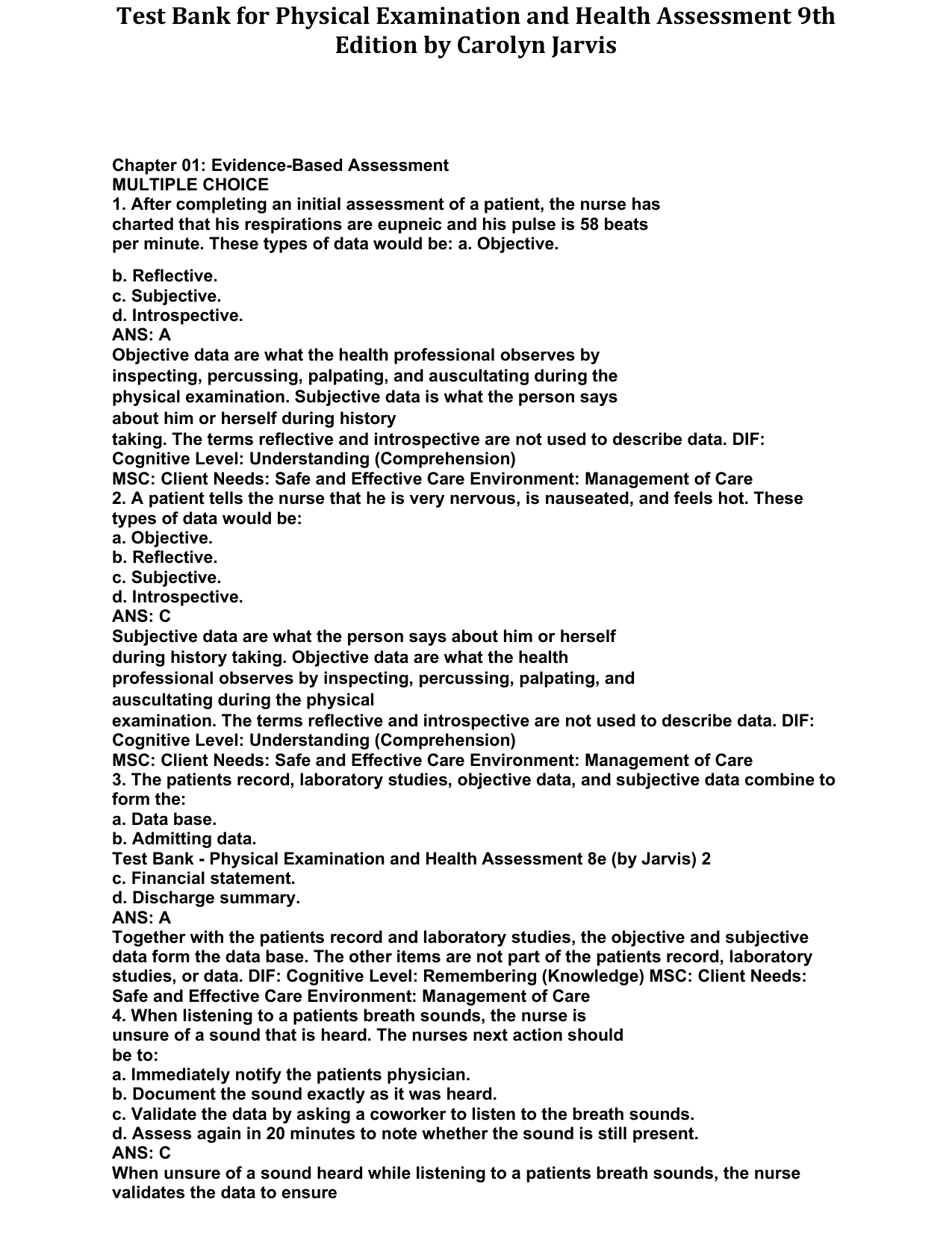 Physical Examination and Health Assessment, 9th Edition
