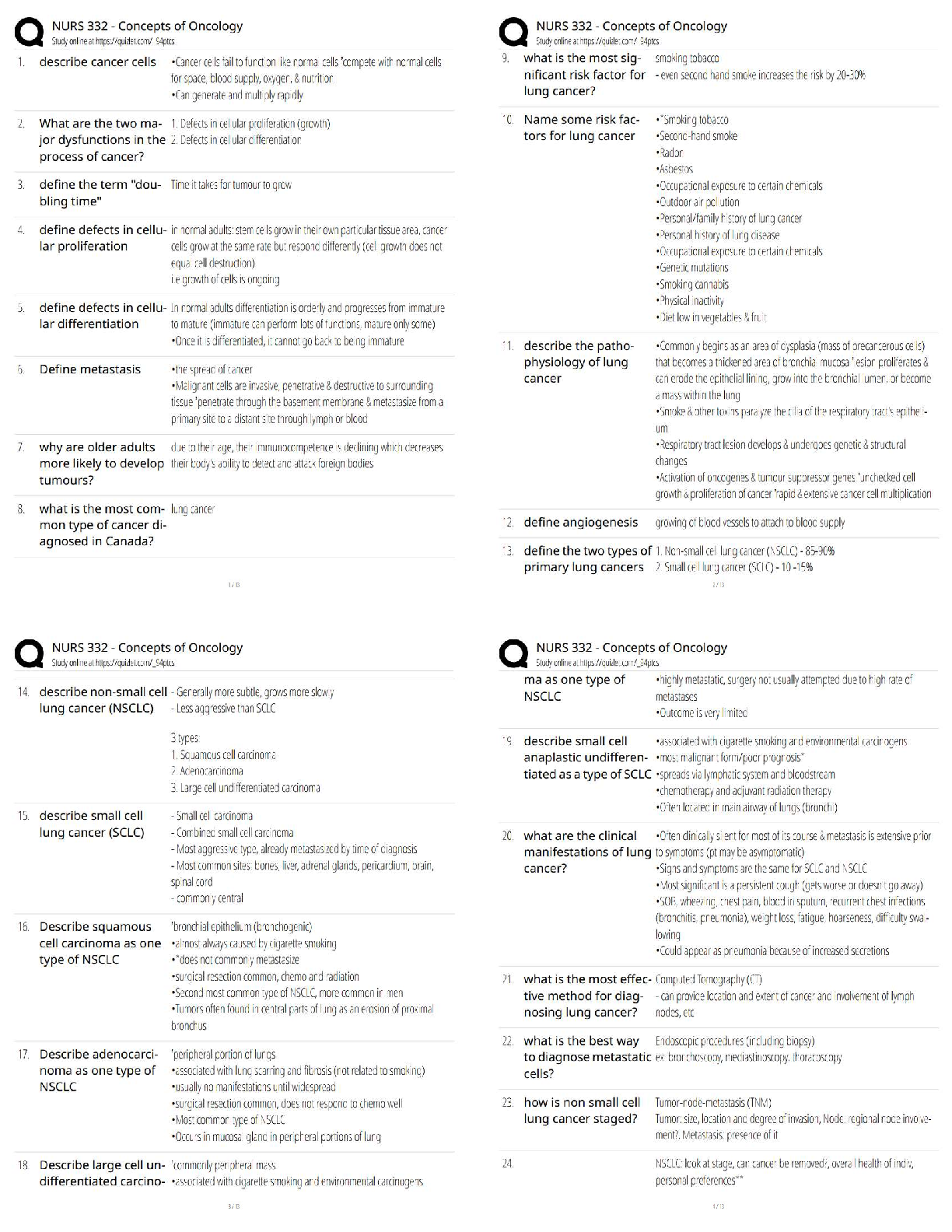 NURS 332 Oncology Study Guide Lewis 12e 2025/2026 IMG-1