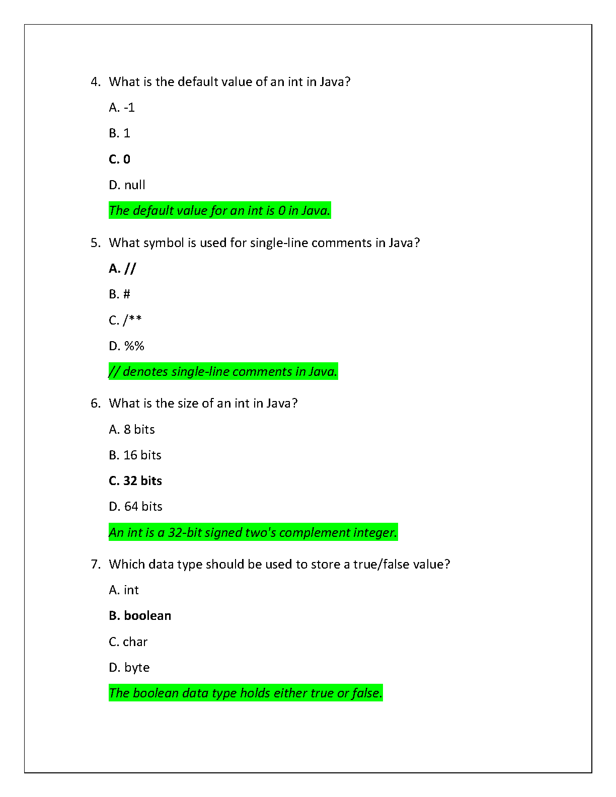 WGU D286 Java Fundamentals OA Practice Exam 2025