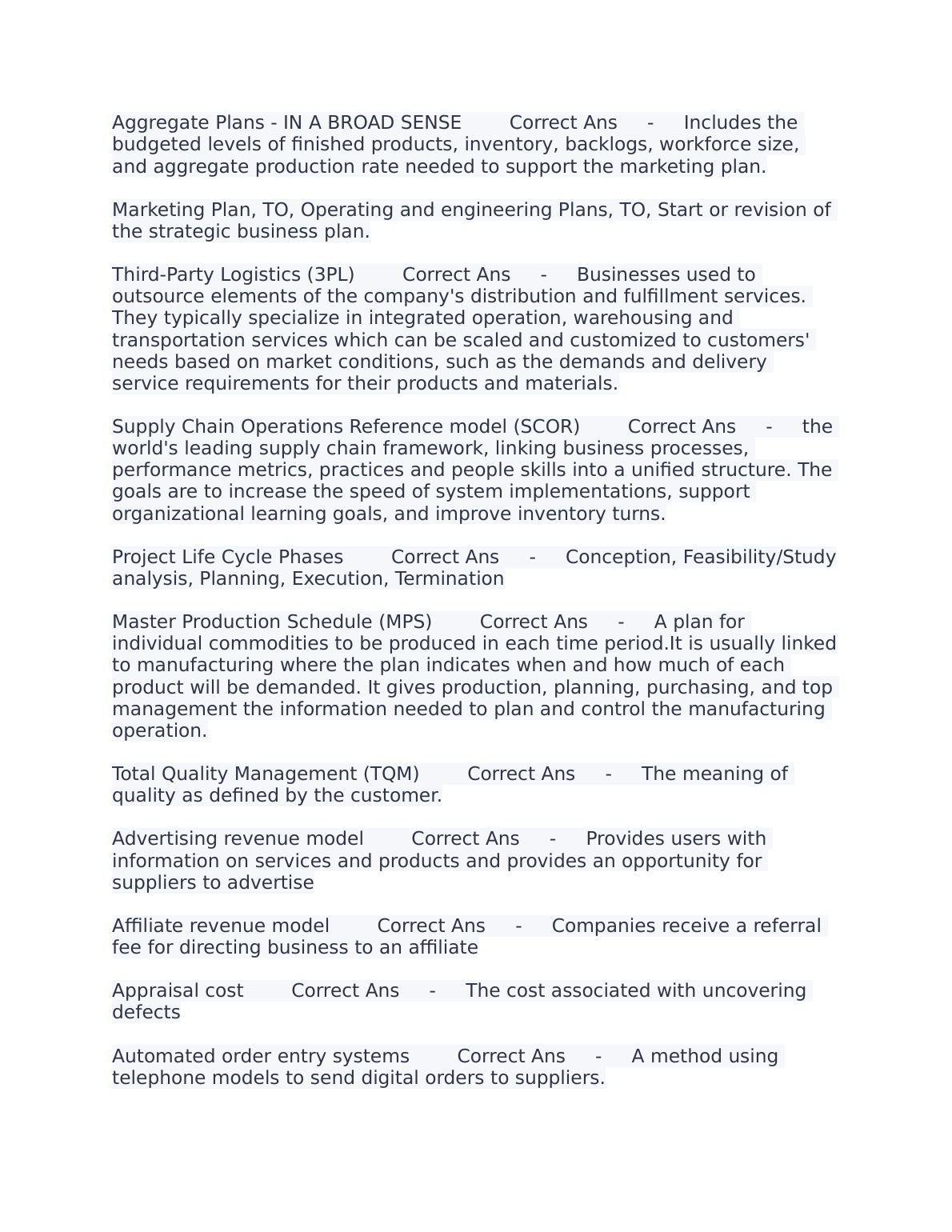 WGU C215 Operations Management Study Guide 2024/2025 IMG-1