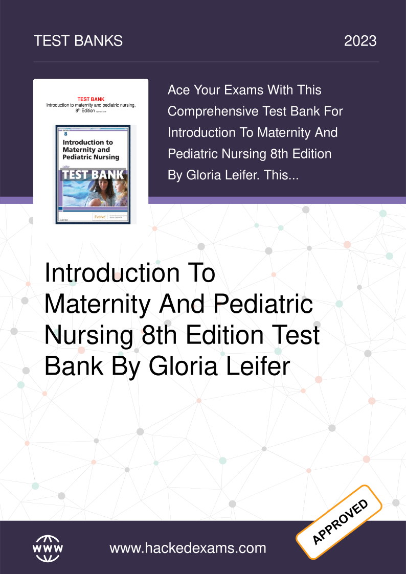 Maternity Pediatric Nursing Test Bank 2026/27 Leifer