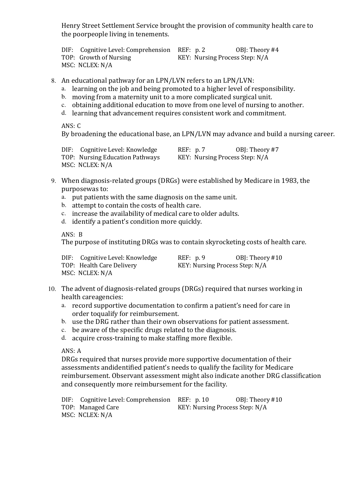Nursing Test Bank 2026/27: Fundamentals 6th Ed Chapters 1-41