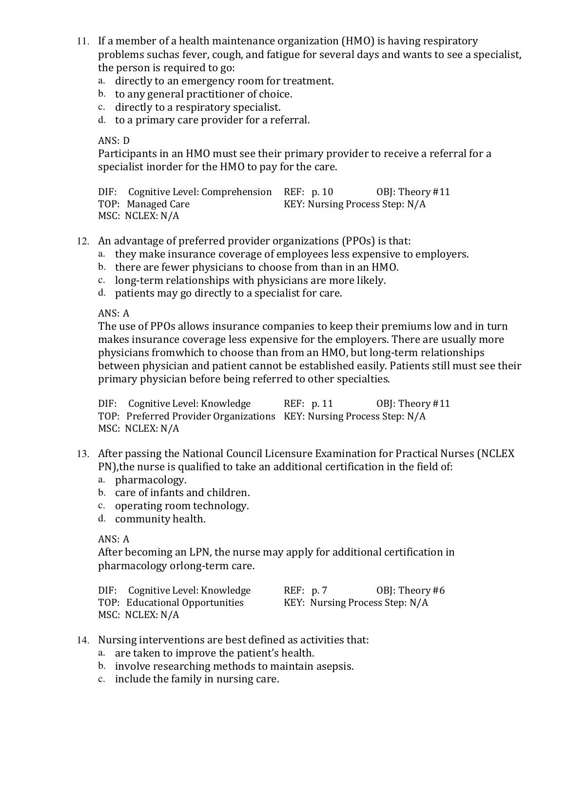 Nursing Test Bank 2026/27: Fundamentals 6th Ed Chapters 1-41 IMG-3