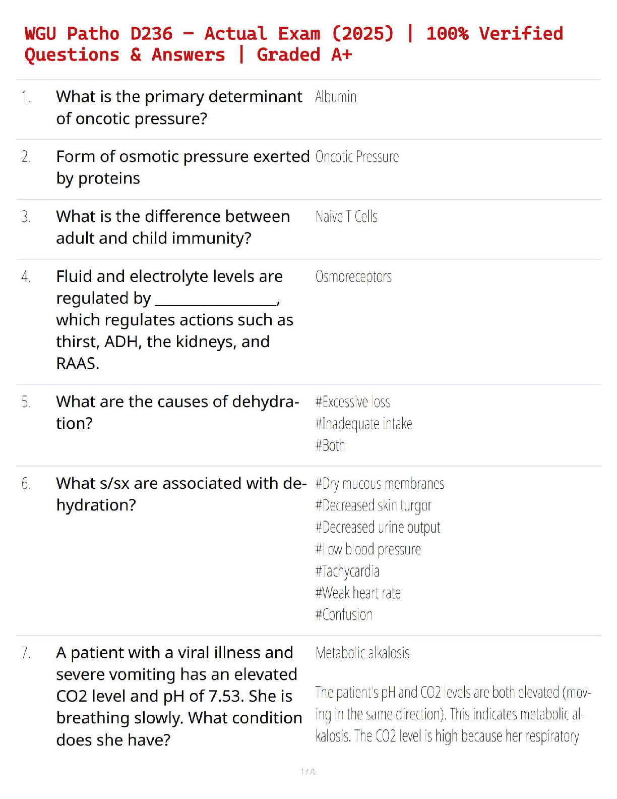 WGU Patho D236 Exam Questions & Answers 2025 Edition IMG-1