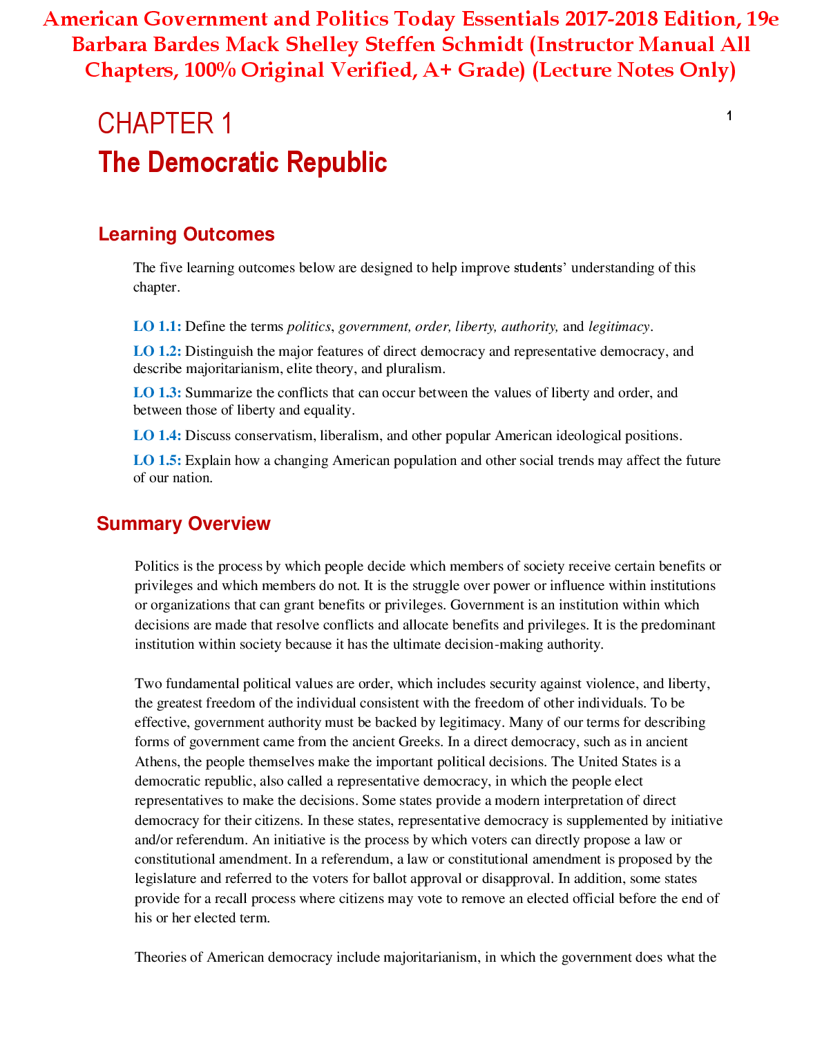 American Government and Politics Today, 19th Edition