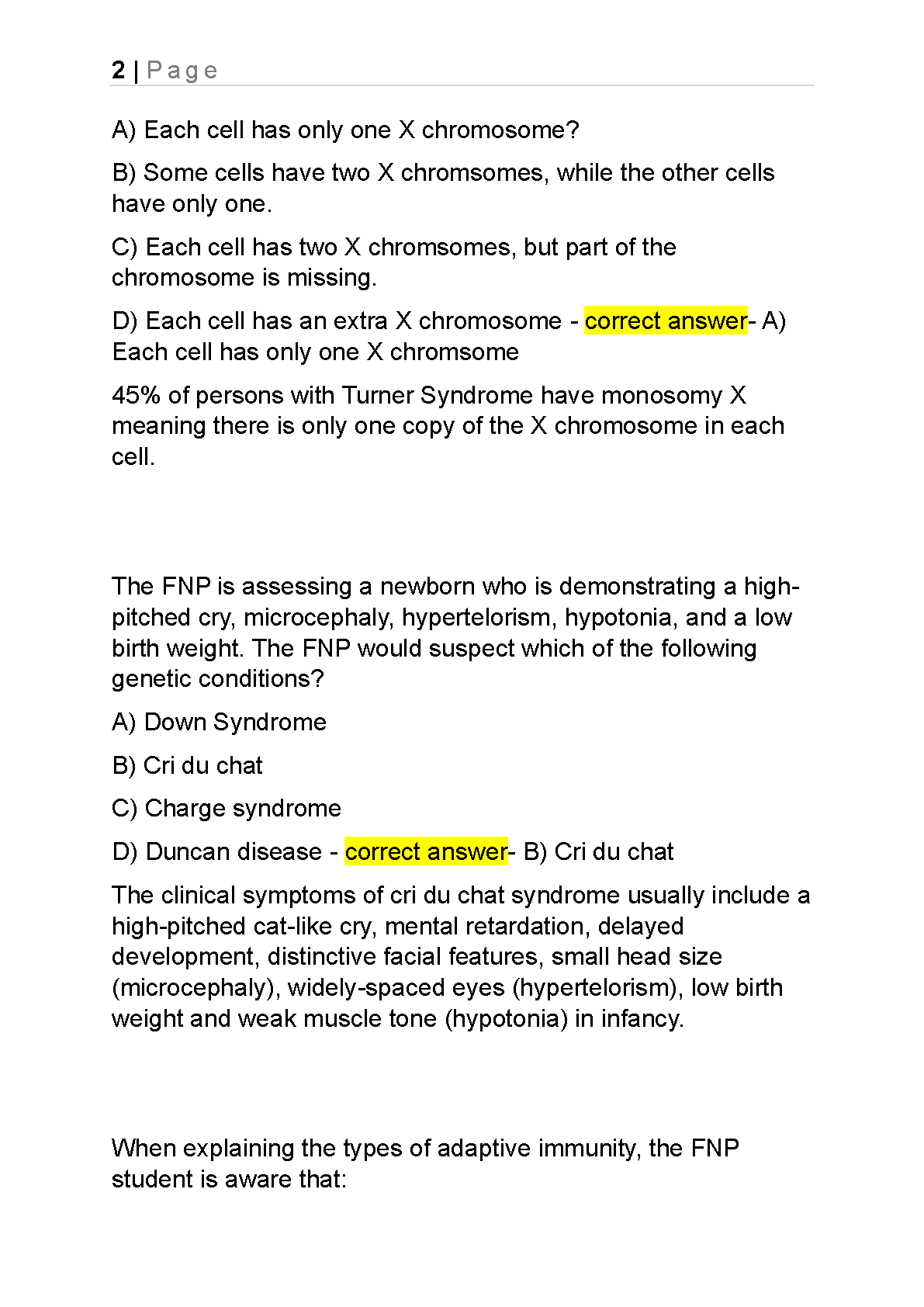 WGU D115 OA Exam Questions and Answers 2025